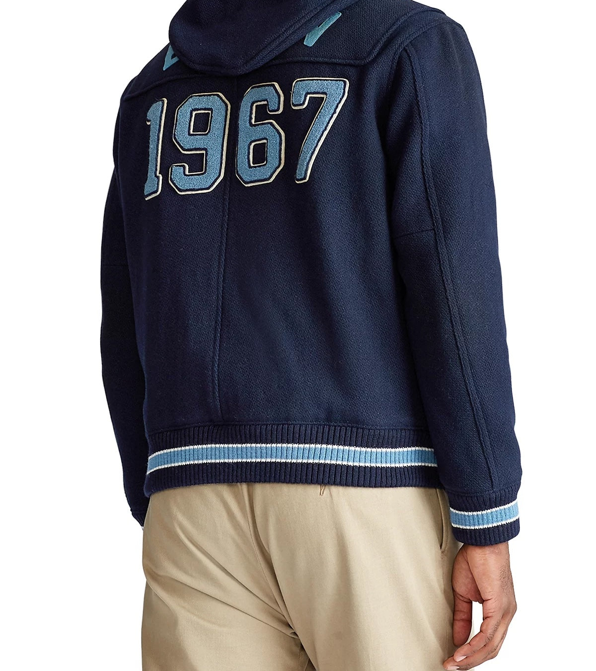 2XL Polo Ralph Lauren Navy BKLYN Tiger Letterman Toggle Varsity Jacket - Flashy Deals Store