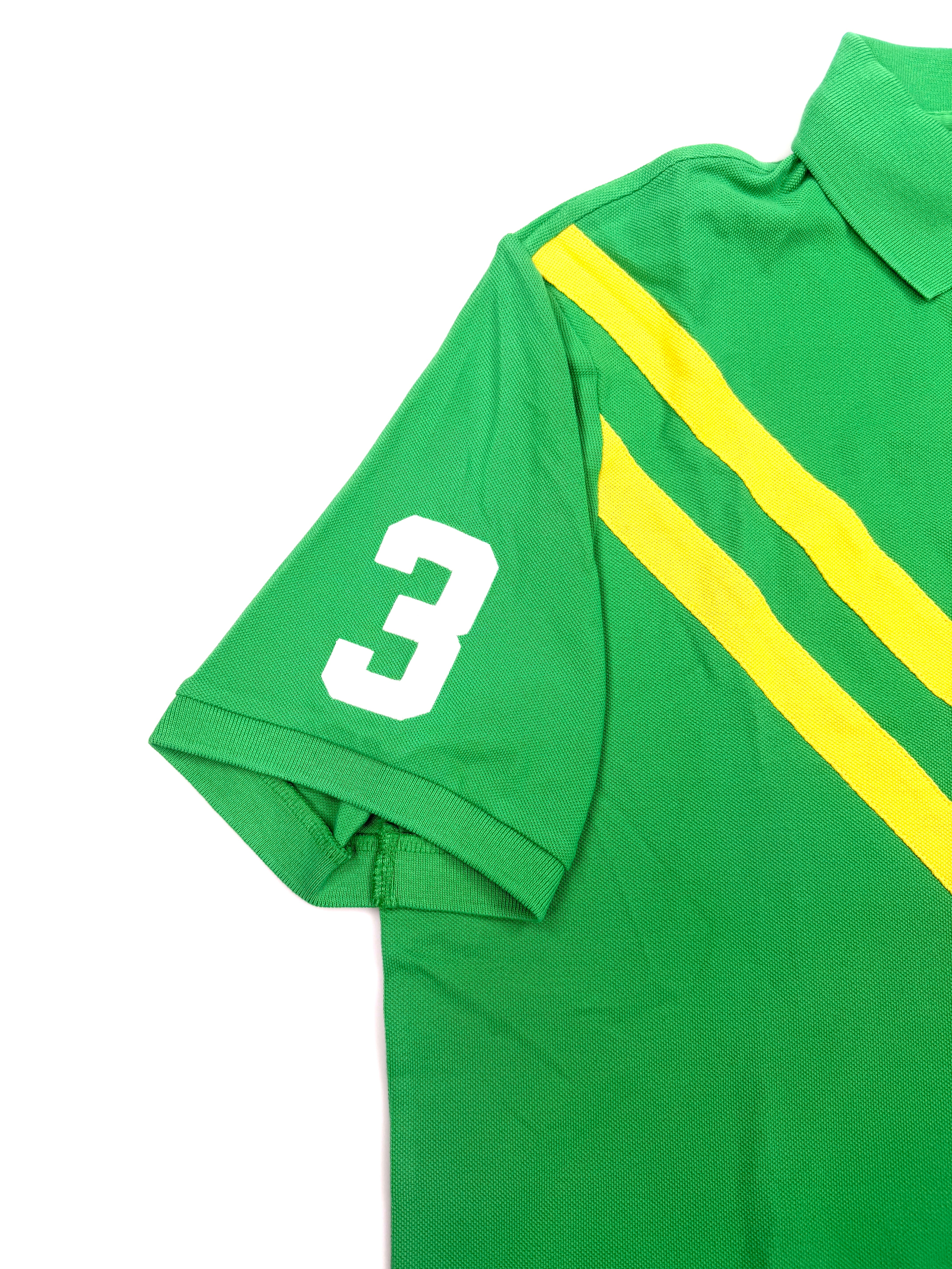 Polo Ralph Lauren Big Pony "SQ" 3 Classic Fit Green Mesh Polo Shirt - Flashy Deals Store