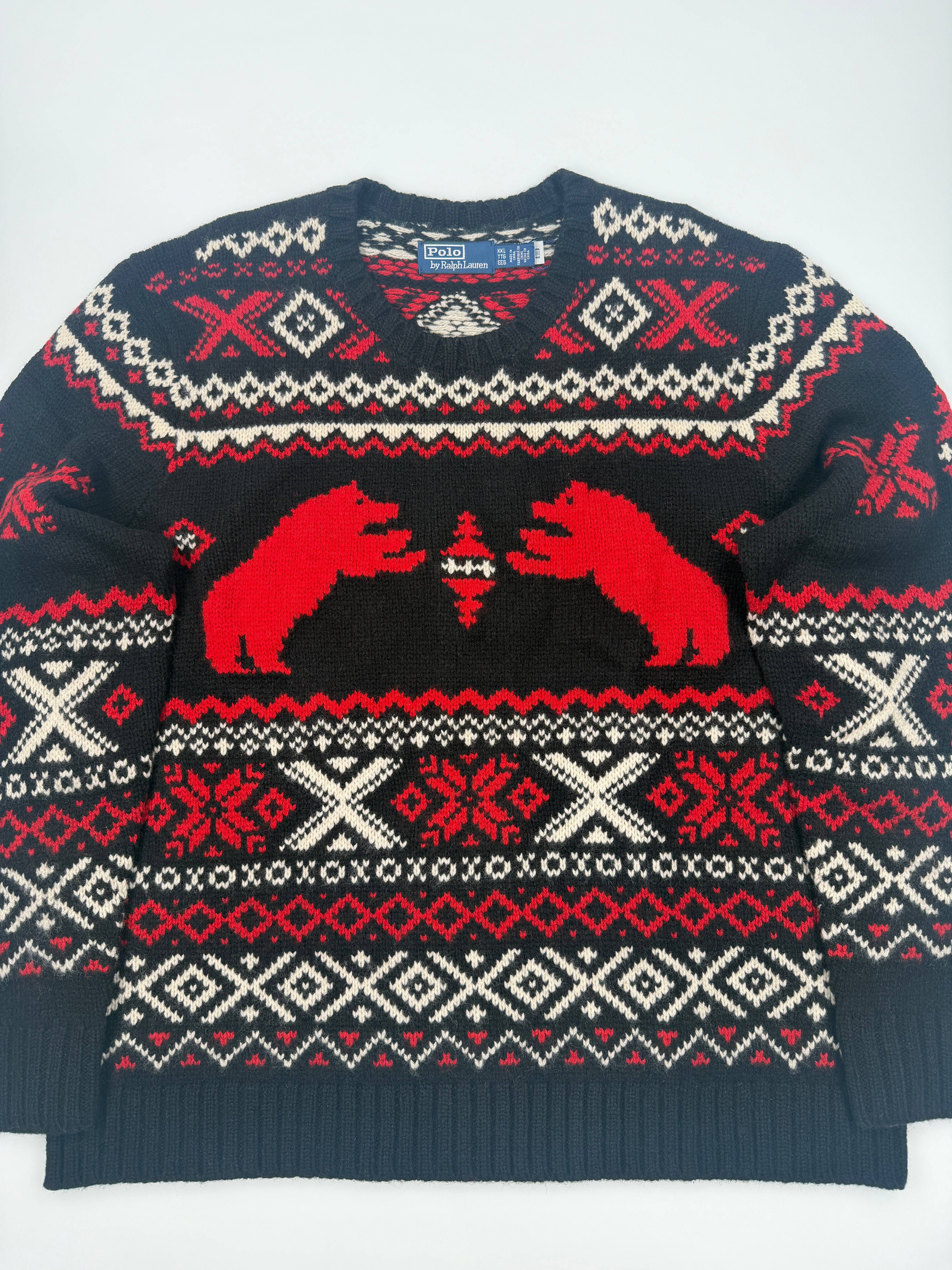 Polo Ralph Lauren Polar Bear Fair Isle Wool Sweater - Flashy Deals Store