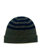 POLO RALPH LAUREN CASHMERE WOOL OLIVE BEANIE HAT - Flashy Deals Store