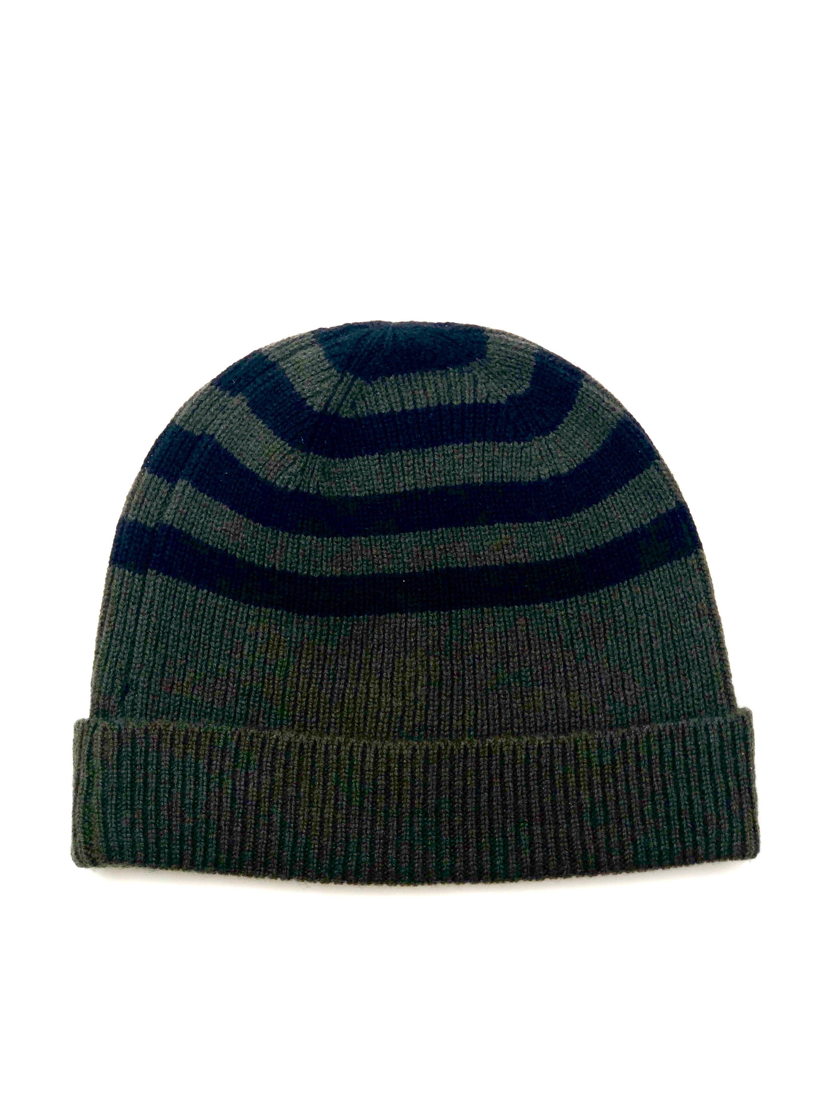 POLO RALPH LAUREN CASHMERE WOOL OLIVE BEANIE HAT - Flashy Deals Store