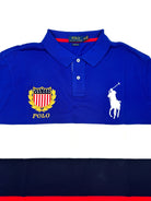 2XL Polo Ralph Lauren Classic Fit Shield Rugby Royal Multi Mesh Polo Shirt - Flashy Deals Store
