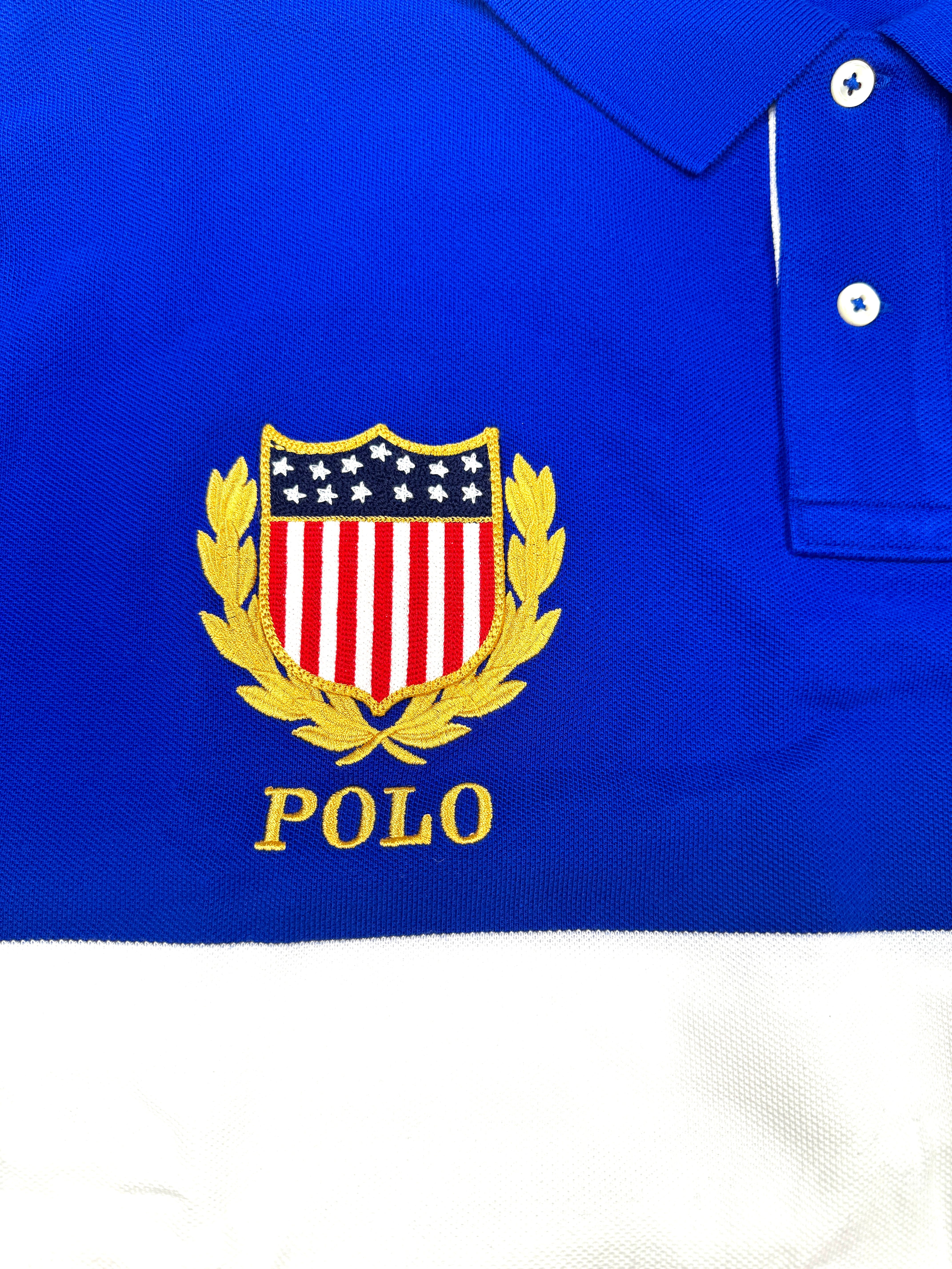 2XL Polo Ralph Lauren Classic Fit Shield Rugby Royal Multi Mesh Polo Shirt - Flashy Deals Store