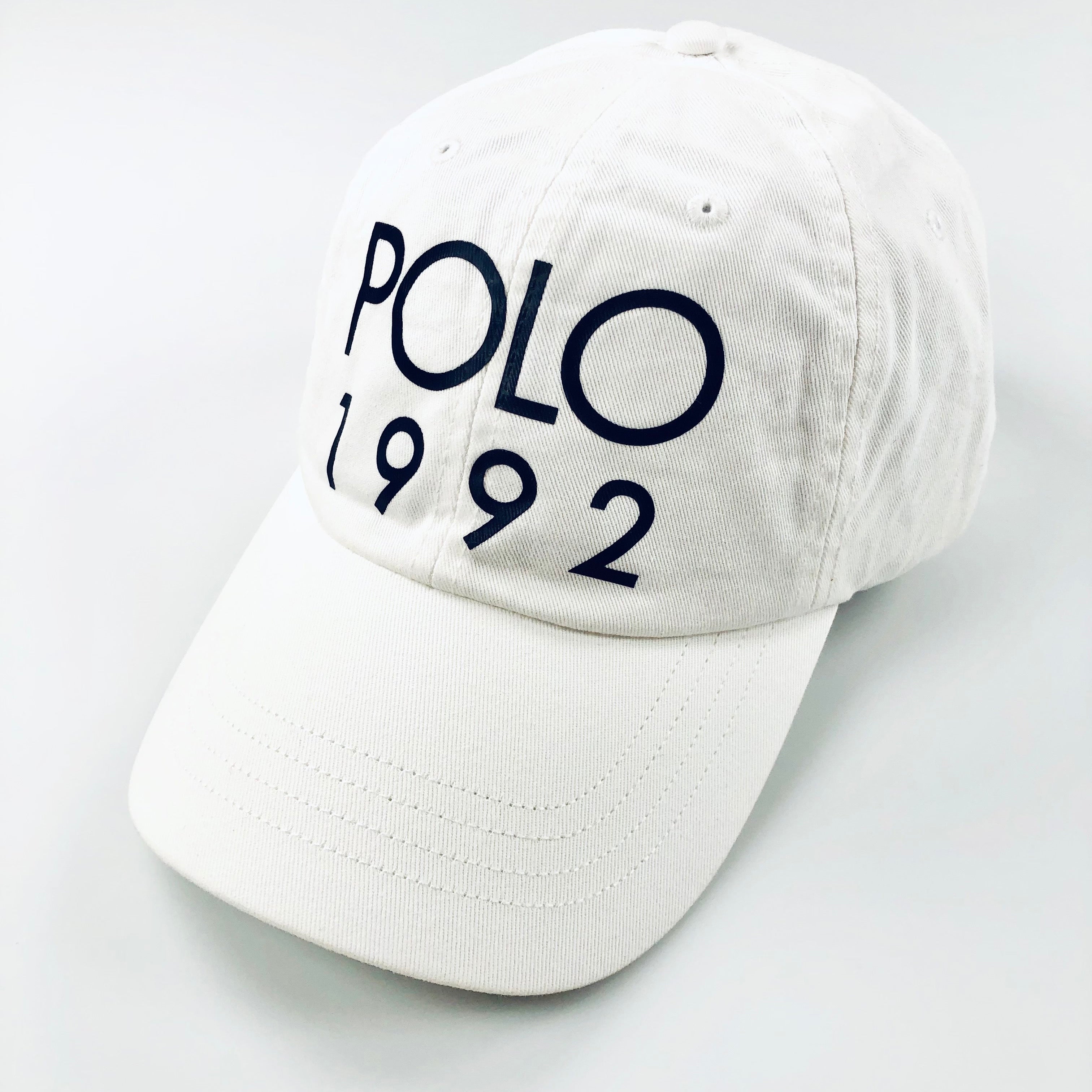POLO RALPH LAUREN WHITE POLO 1992 HAT - Flashy Deals Store