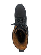 POLO RALPH LAUREN RODWAY NUBUCK BLACK ANKLE HIKING BOOTS - Flashy Deals Store