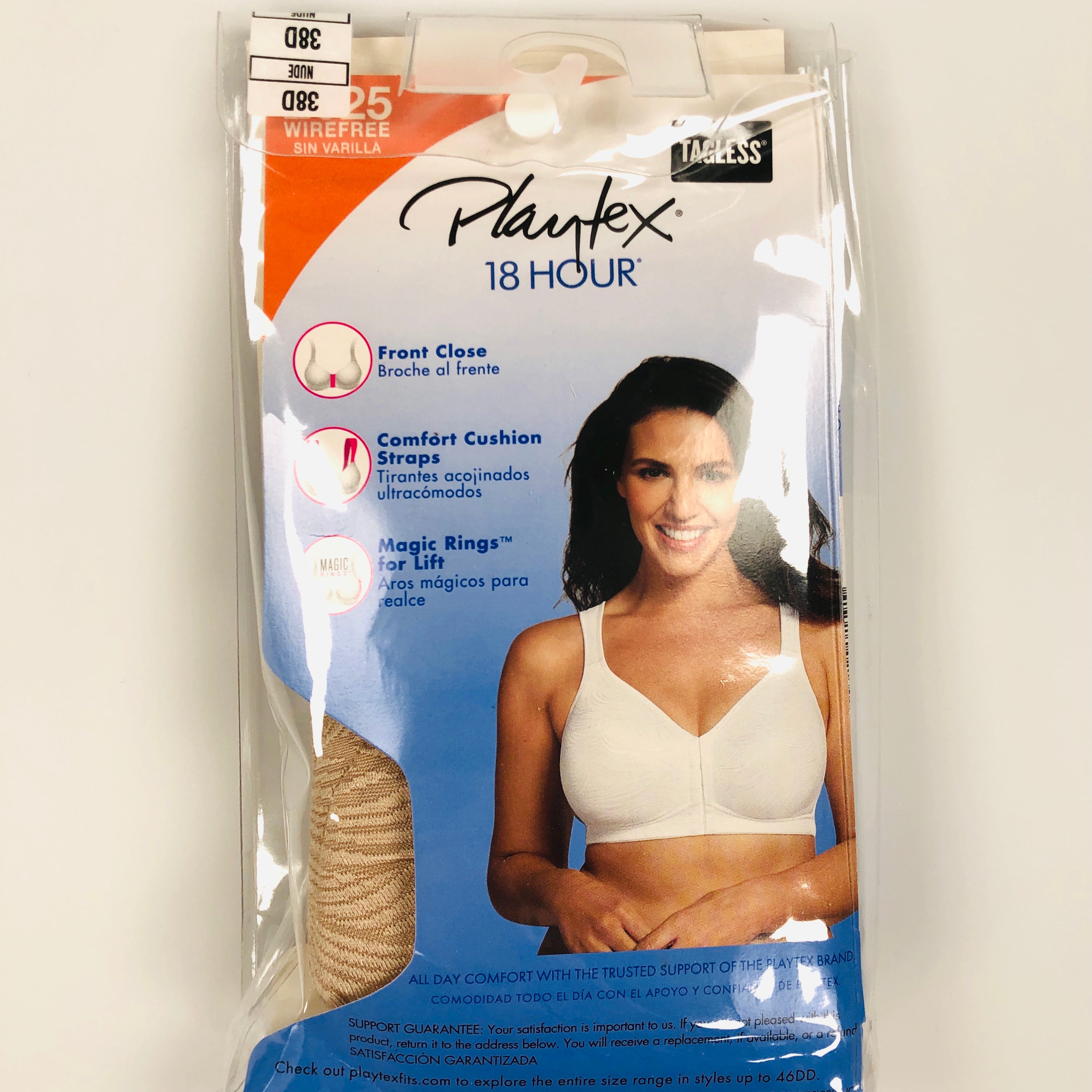PLAYTEX 18 HOUR WIRE FREE POSTURE TAGLESS FRONT CLOSURE BRA