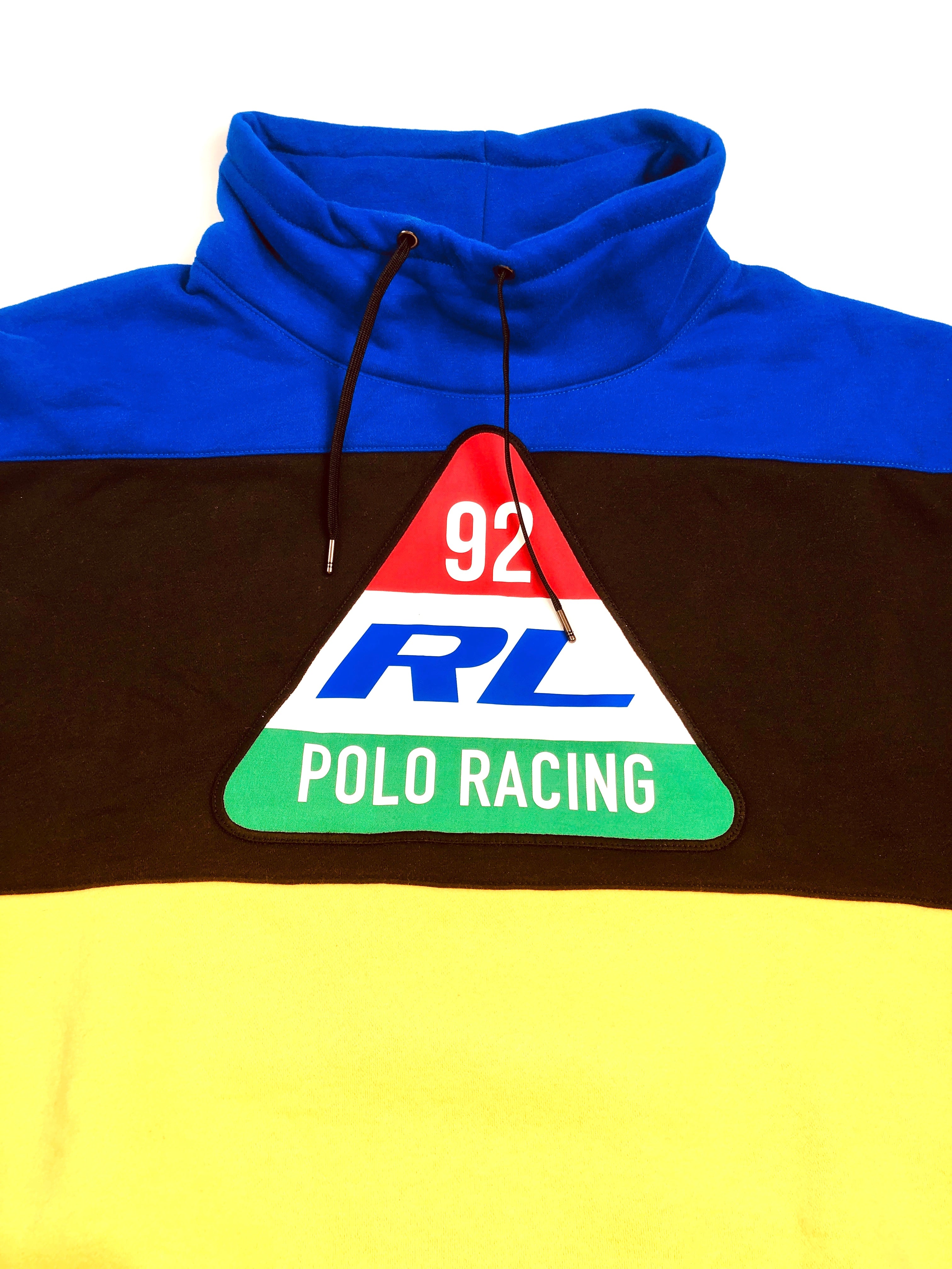 POLO RALPH LAUREN 92 RL POLO RACING COLORBLOCKED FUNNELNECK SWEATSHIRT - Flashy Deals Store