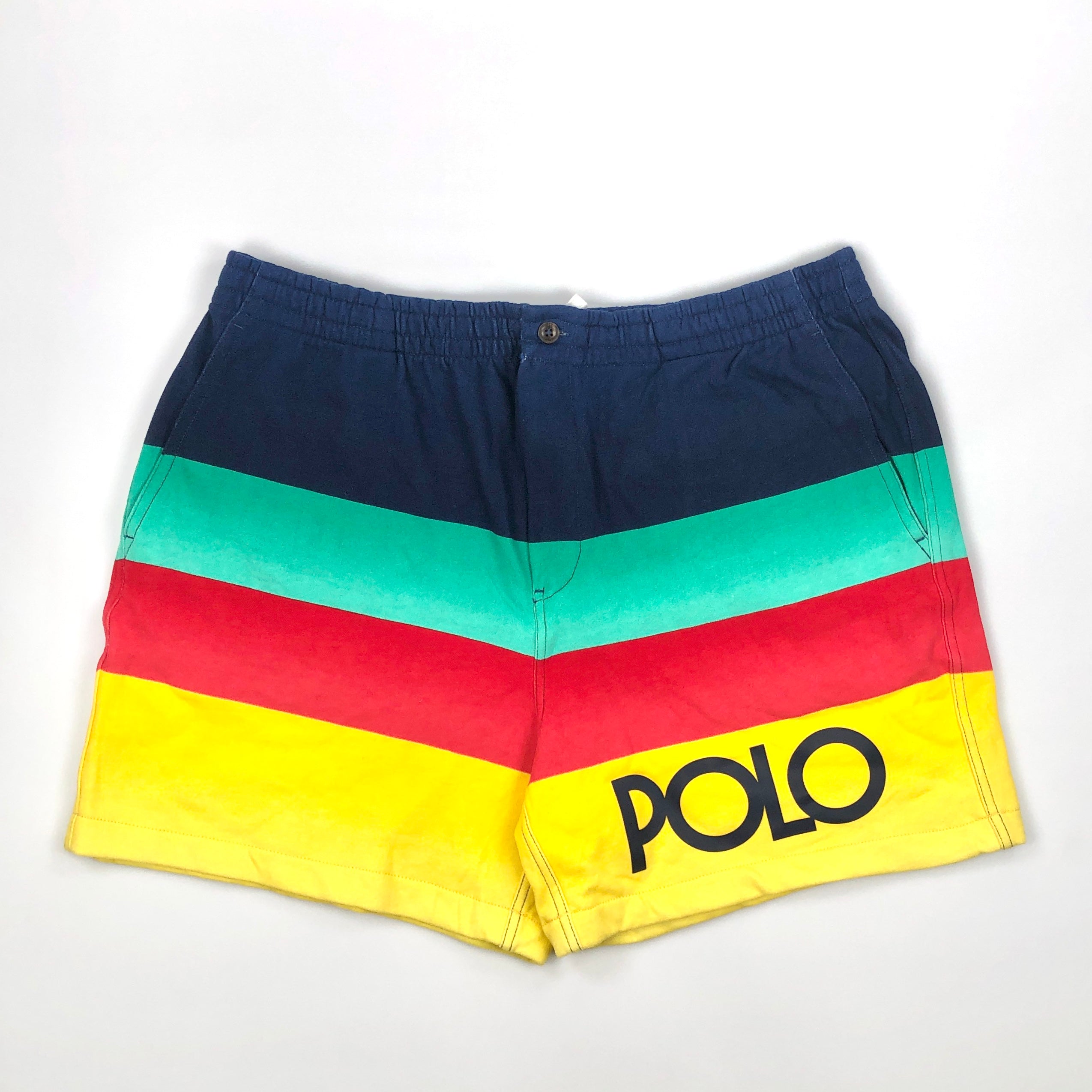 2XL Polo Ralph Lauren 6 Inch Striped Fleece Shorts