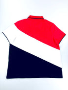 POLO RALPH LAUREN PERFORMANCE RUGBY DIAGONAL WHITE MULTI STRIPE PWING MESH POLO SHIRT - Flashy Deals Store