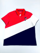 POLO RALPH LAUREN PERFORMANCE RUGBY DIAGONAL WHITE MULTI STRIPE PWING MESH POLO SHIRT - Flashy Deals Store