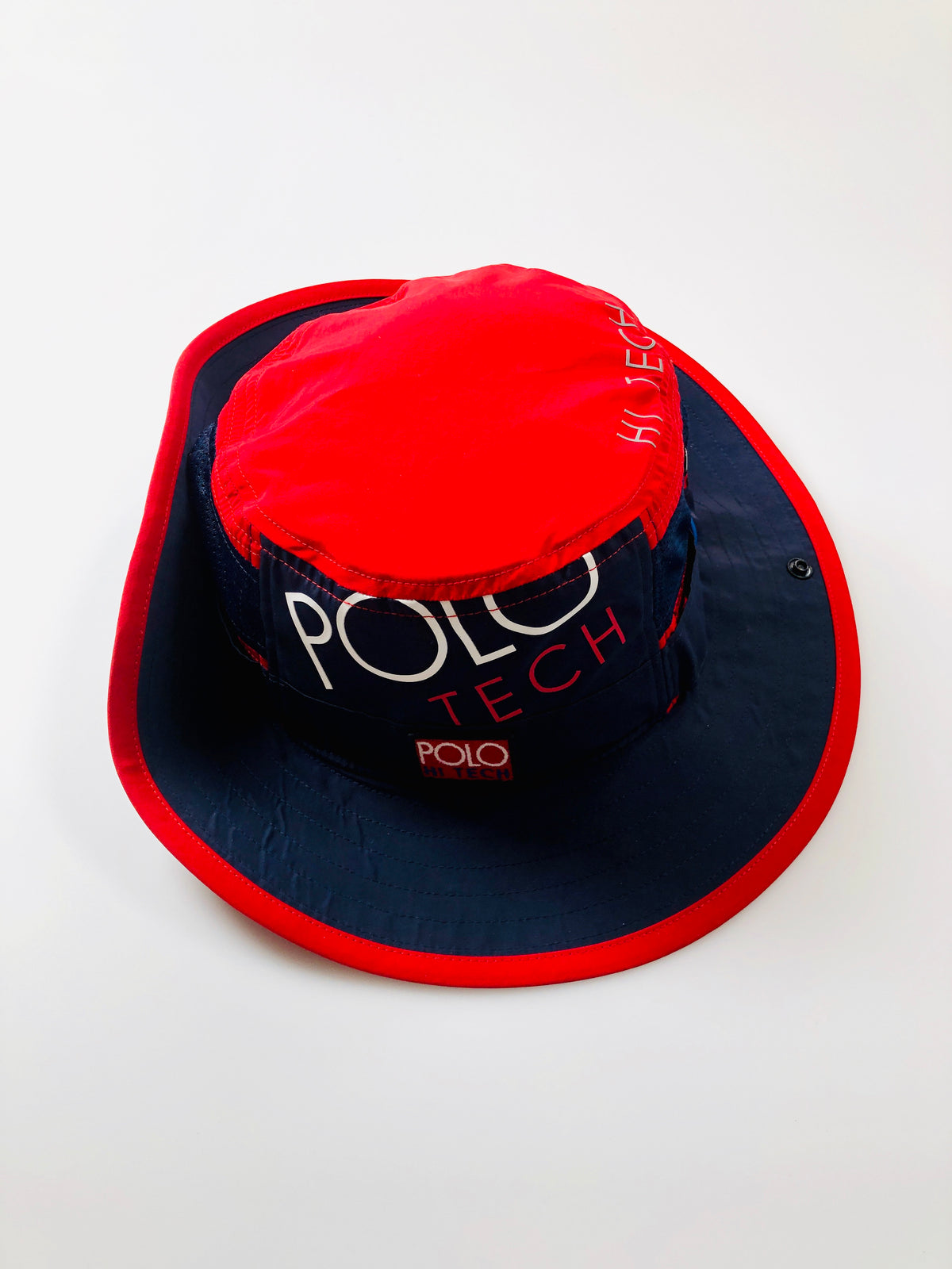 POLO RALPH LAUREN HI TECH S/M NAVY RED BOONEY HAT - Flashy Deals Store