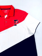 POLO RALPH LAUREN PERFORMANCE RUGBY DIAGONAL WHITE MULTI STRIPE PWING MESH POLO SHIRT - Flashy Deals Store