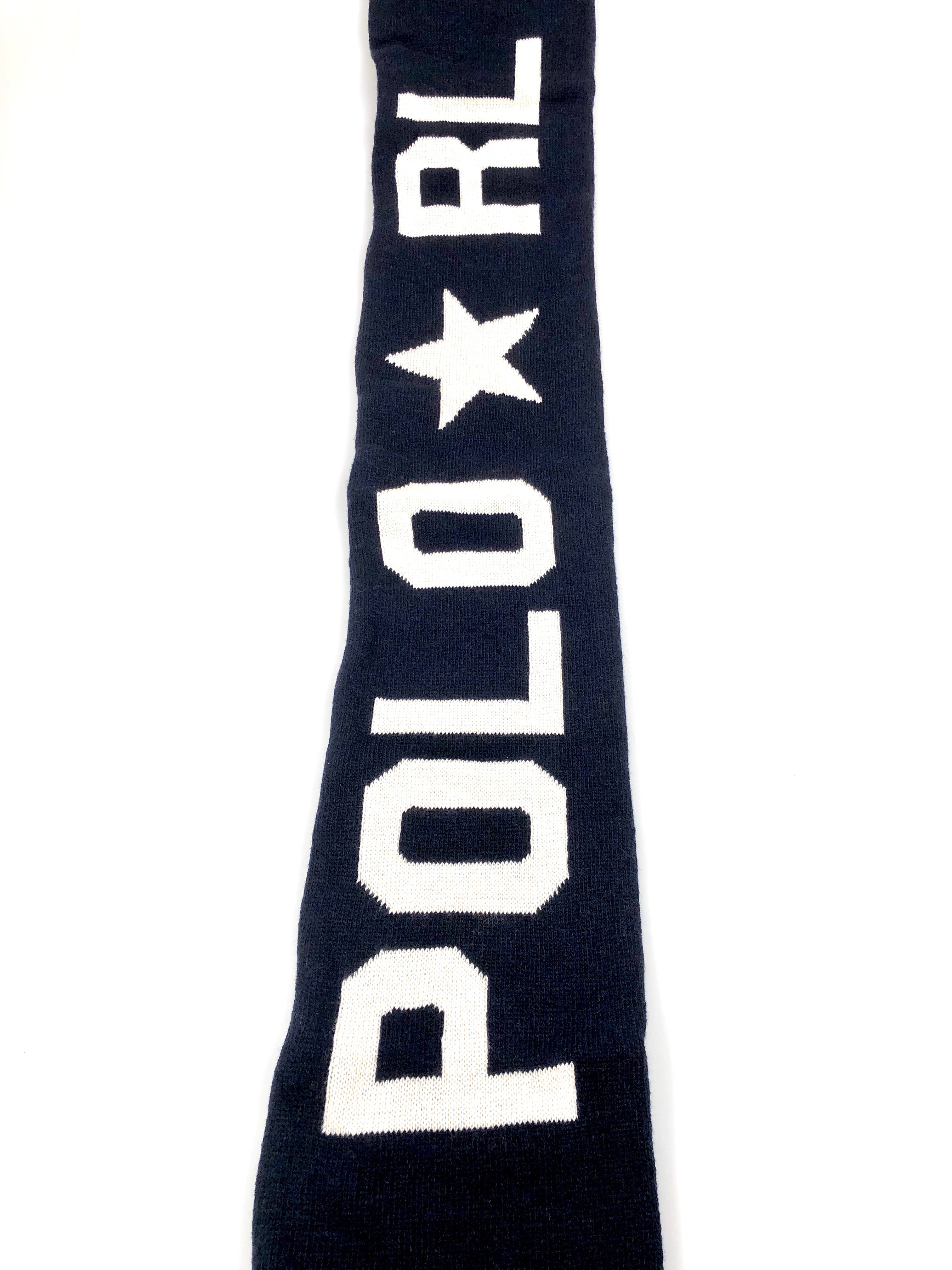 POLO RALPH LAUREN STRIPED OLYMPICS WOOL NECK WRAP NAVY/RED/CREAM WOOL SCARF - Flashy Deals Store