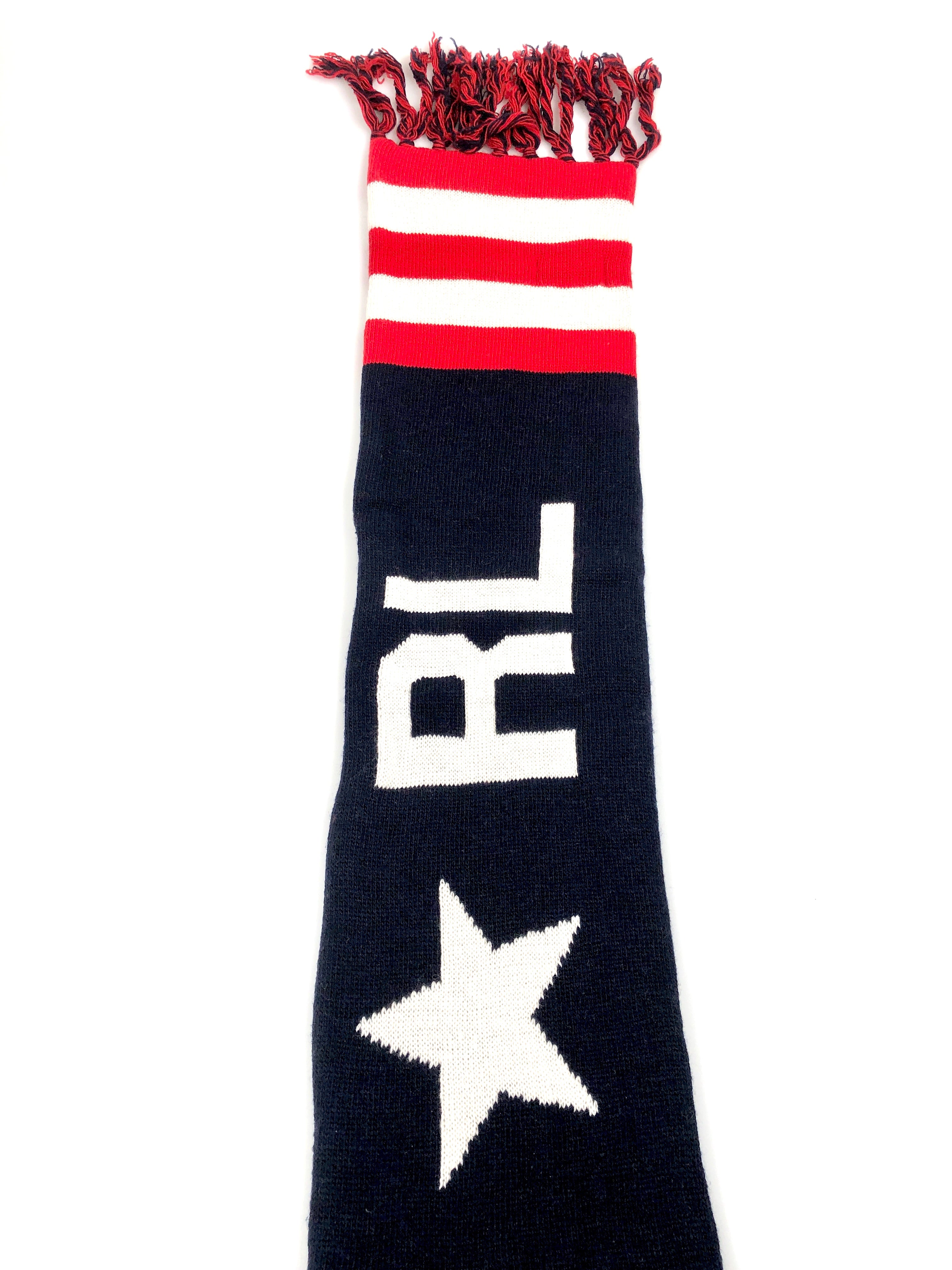 POLO RALPH LAUREN STRIPED OLYMPICS WOOL NECK WRAP NAVY/RED/CREAM WOOL SCARF - Flashy Deals Store