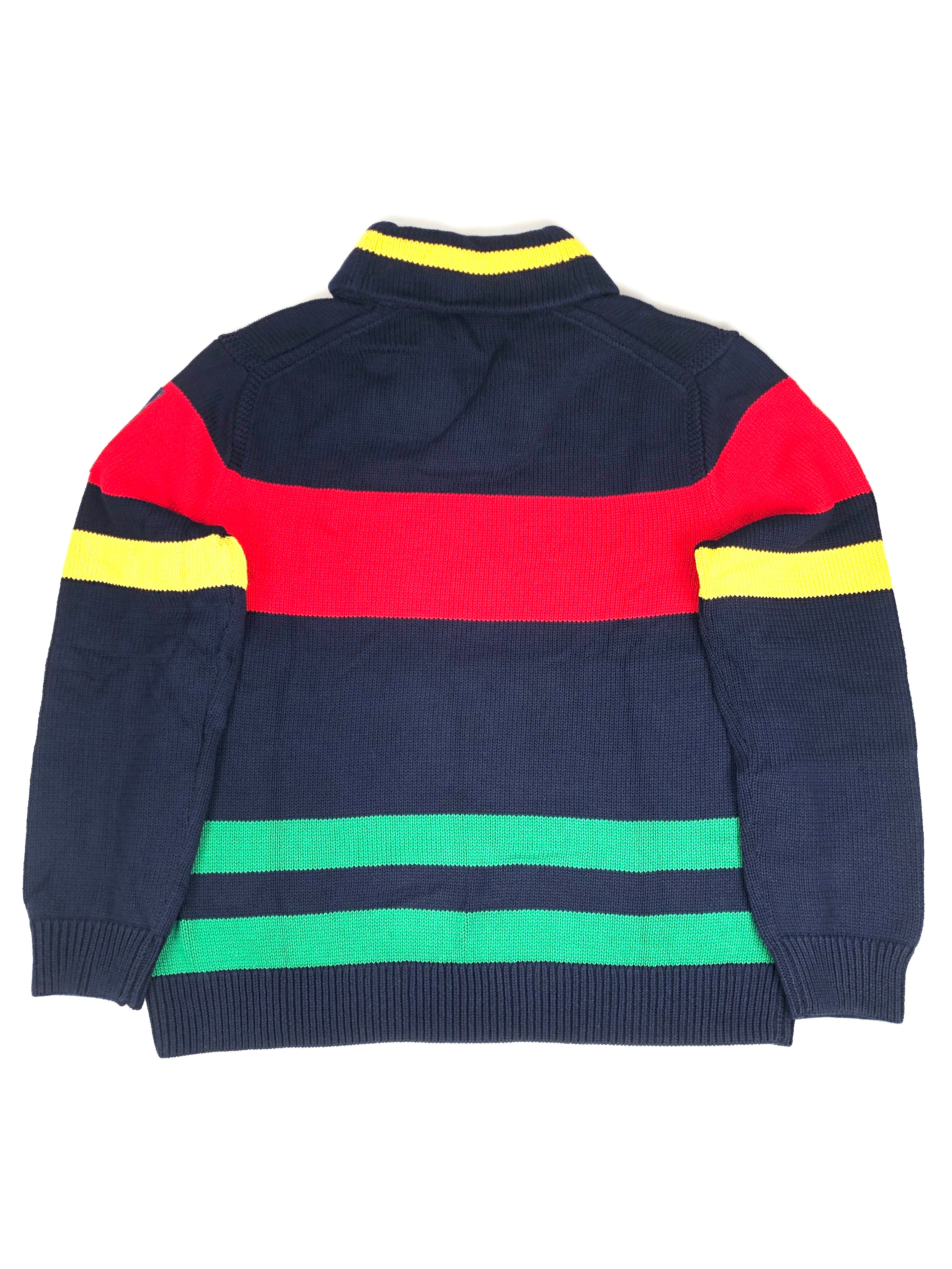 2XL Polo Ralph Lauren Striped Cotton Shawl Sweater - Flashy Deals Store
