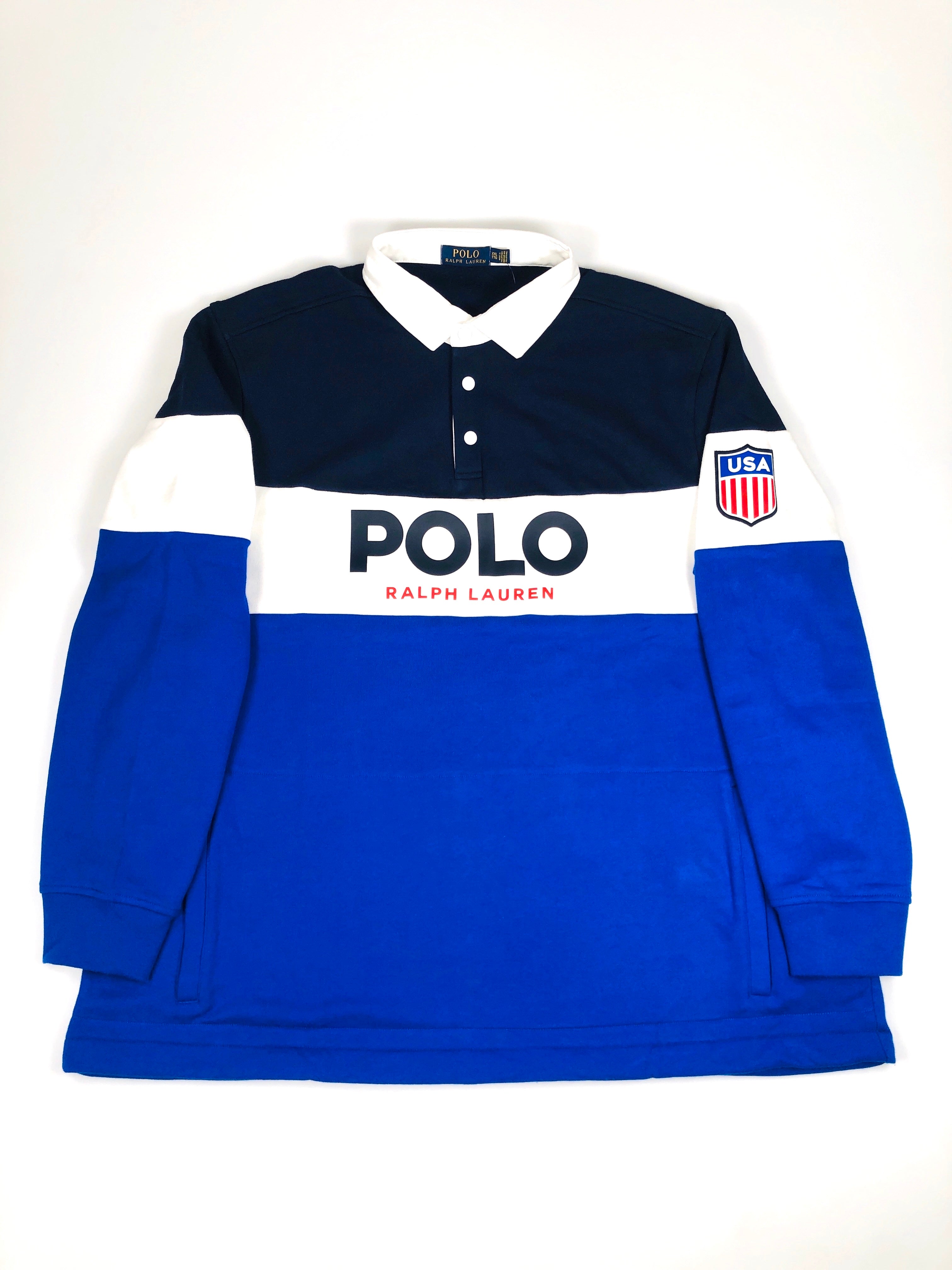 2XL Polo Ralph Lauren Front Pocket Rugby Sweatshirt - Flashy Deals Store