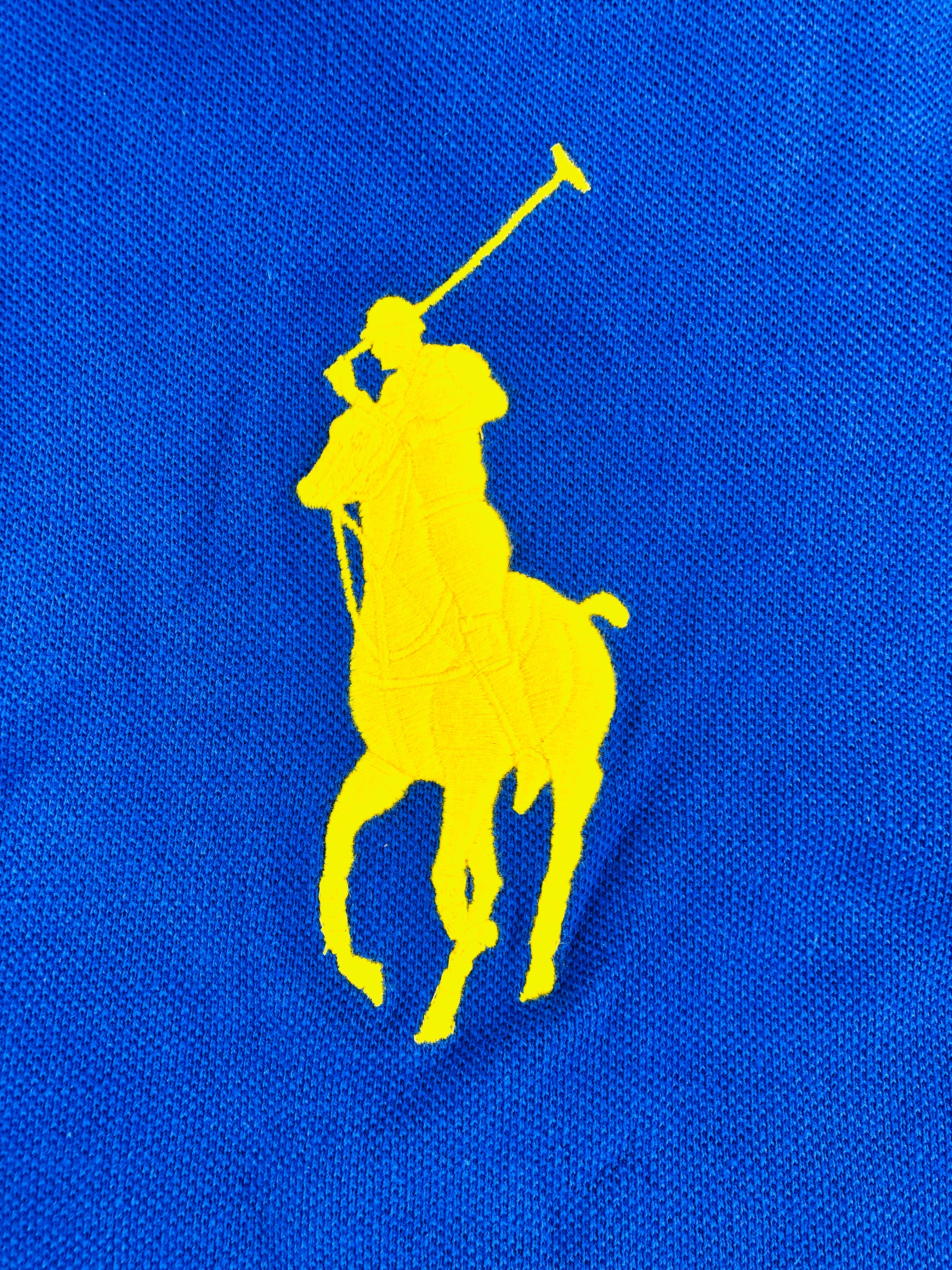 POLO RALPH LAUREN CLASSIC FIT RUGBY BLUE NAUTICAL STRIPE MESH POLO SHIRT - Flashy Deals Store