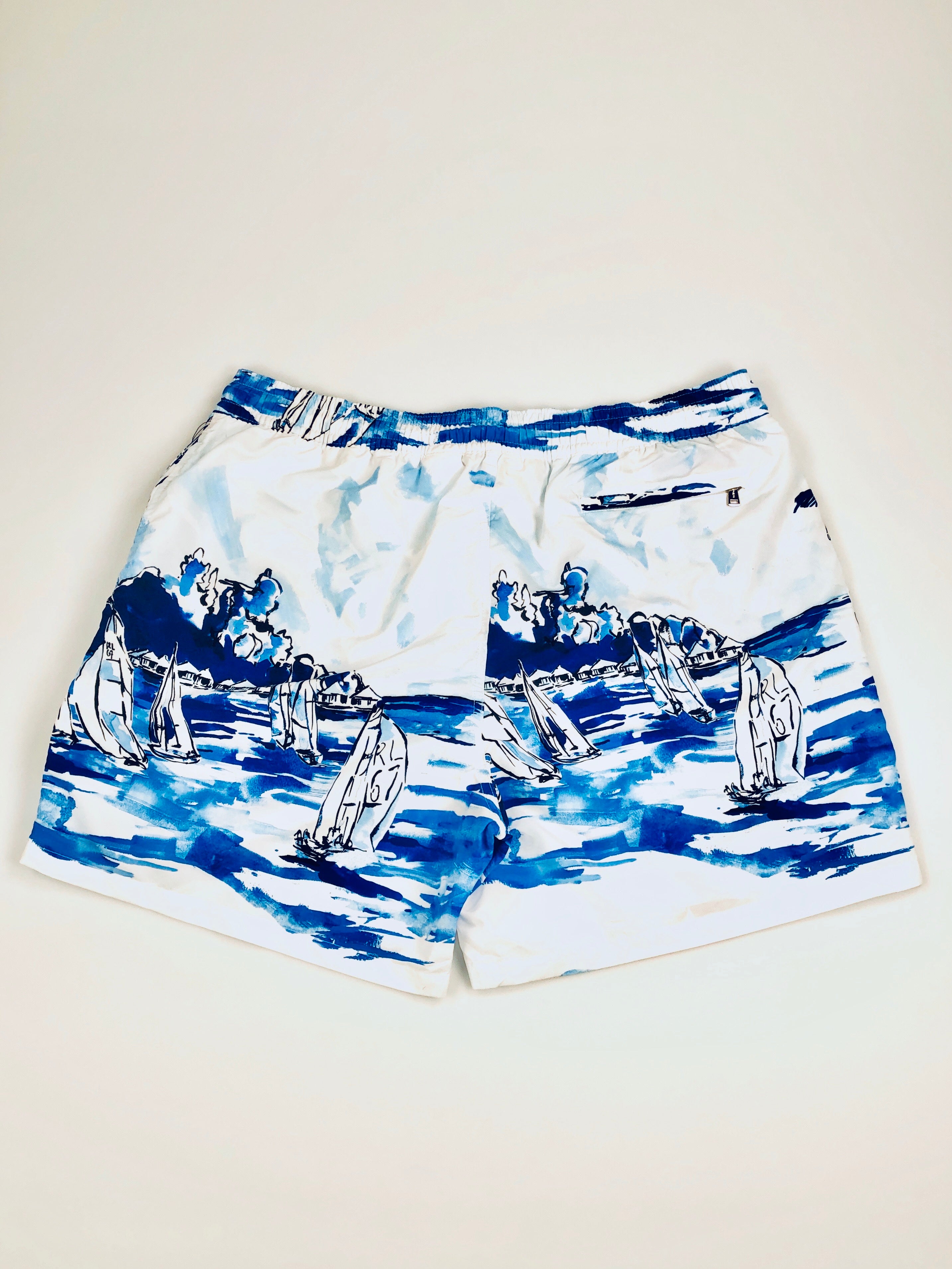 2XL Polo Ralph Lauren Sailboat Tropical Print Swim Trunks - Flashy Deals Store