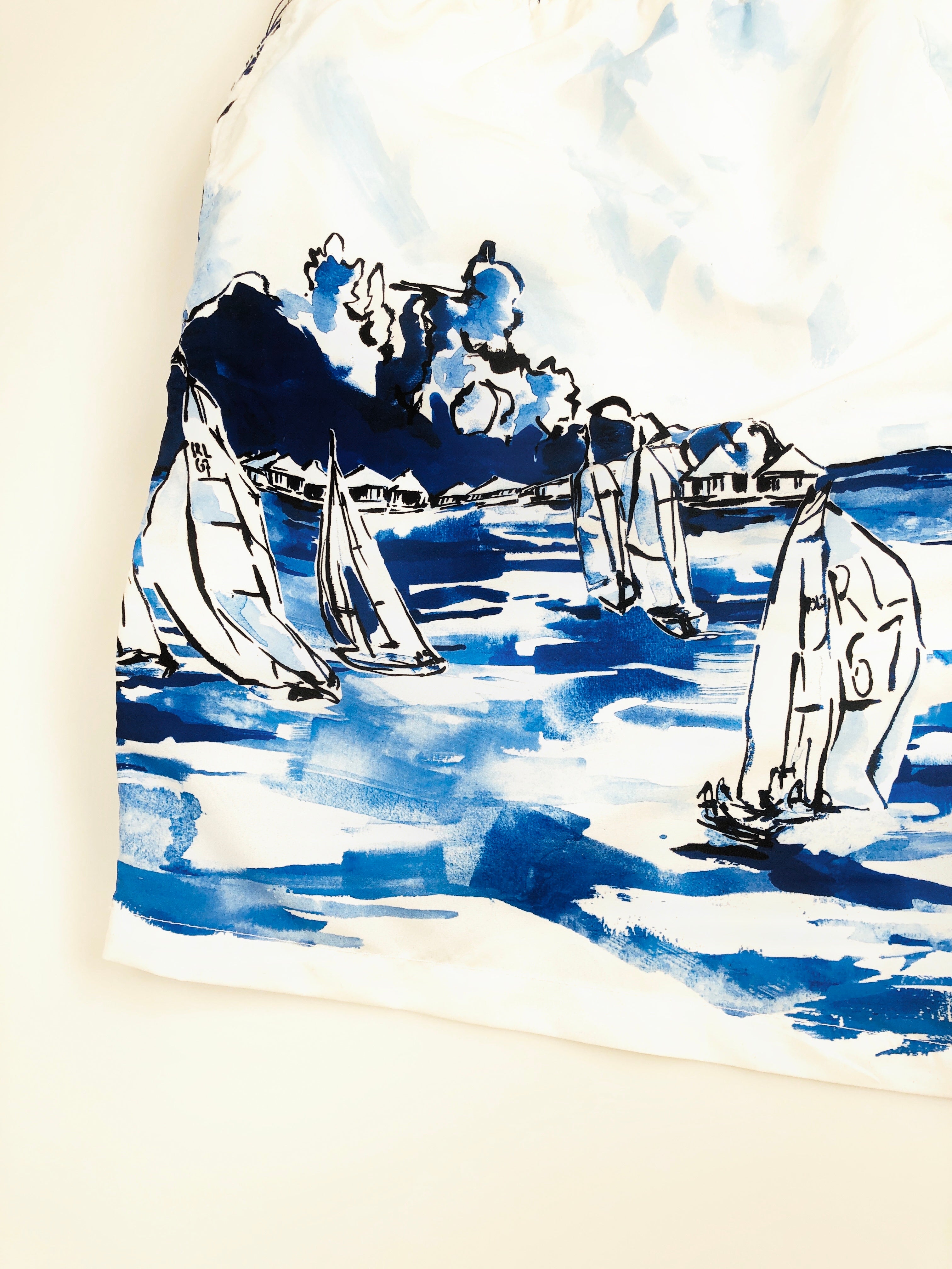 2XL Polo Ralph Lauren Sailboat Tropical Print Swim Trunks - Flashy Deals Store