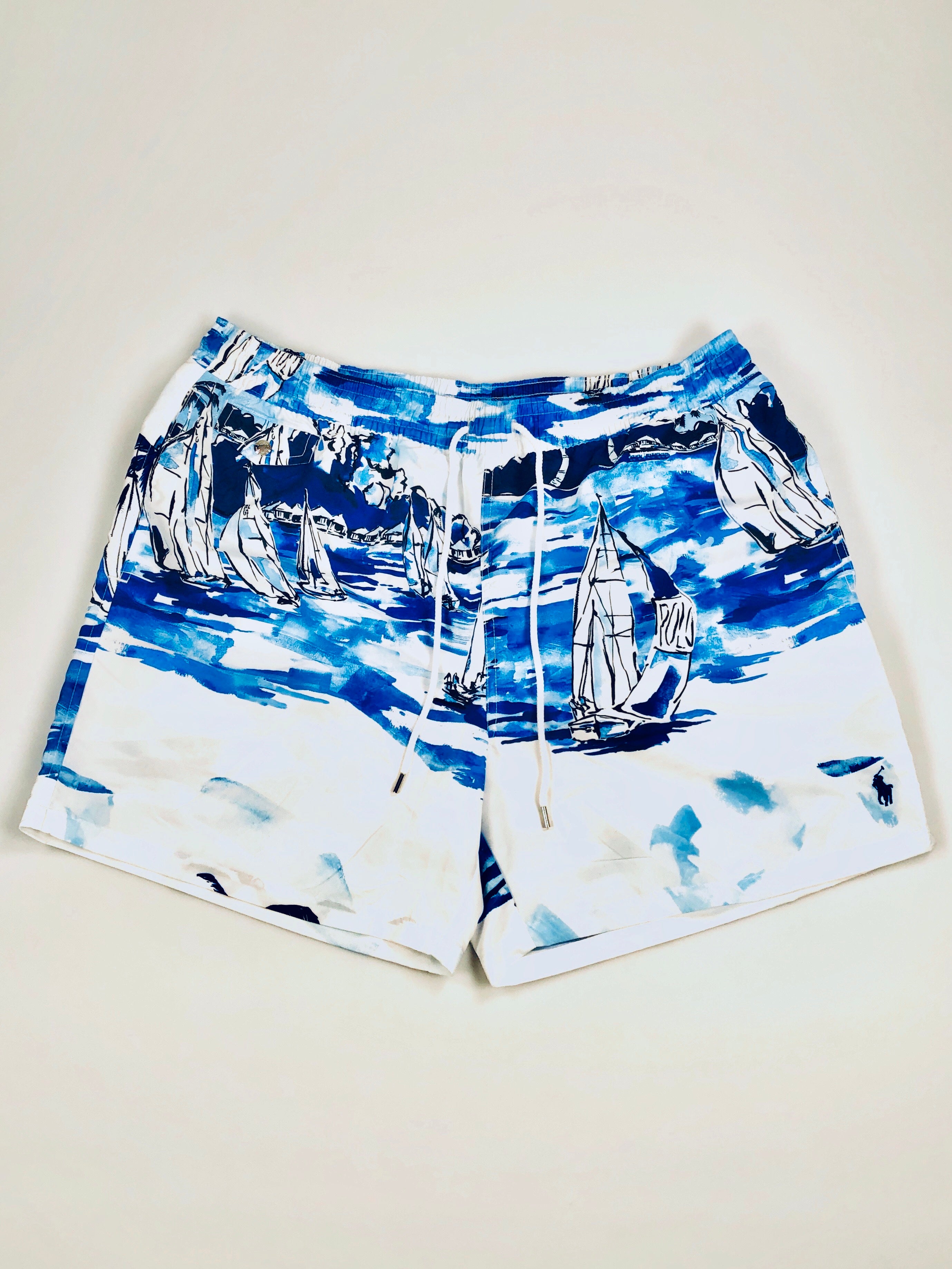 2XL Polo Ralph Lauren Sailboat Tropical Print Swim Trunks - Flashy Deals Store