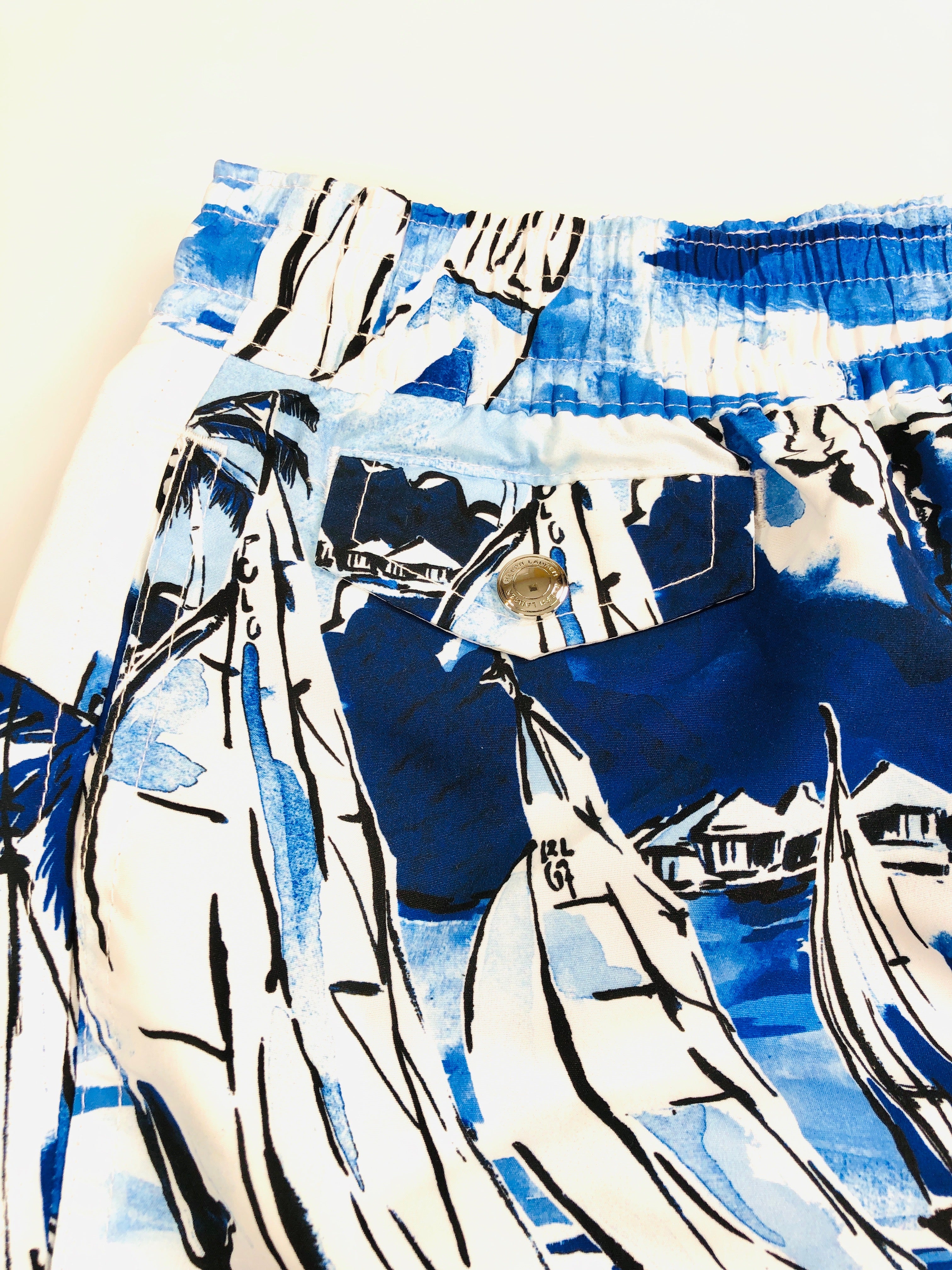 2XL Polo Ralph Lauren Sailboat Tropical Print Swim Trunks - Flashy Deals Store