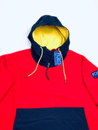 POLO RALPH LAUREN RED HI TECH FLEECE HOODY FRONT POCKET HYBRID SWEATSHIRT - Flashy Deals Store