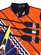 2XL Polo Ralph Lauren Classic Fit Rowing Orange Mesh Rugby Polo Shirt - Flashy Deals Store