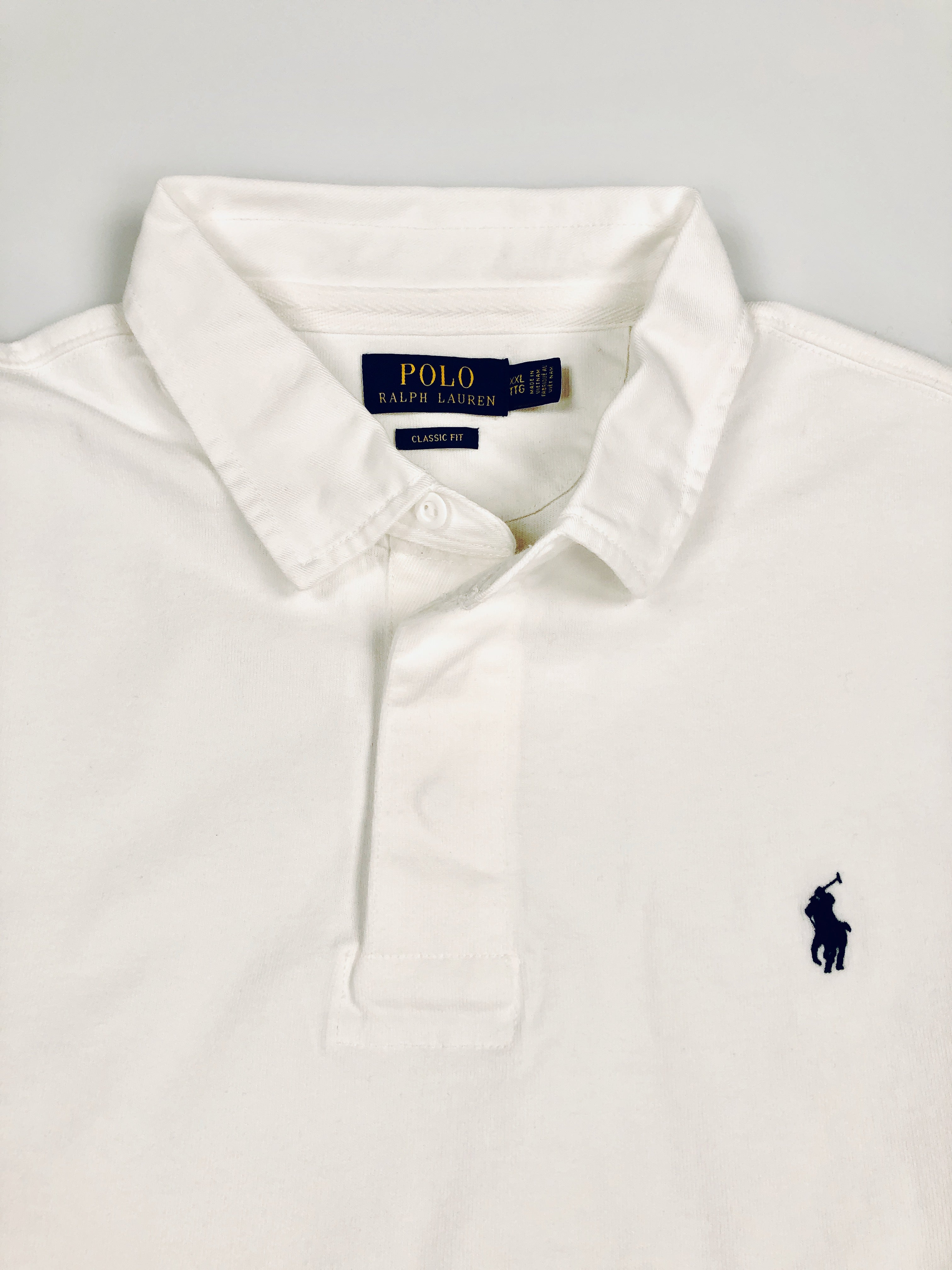 2XL Polo Ralph Lauren Classic Fit Polo Sport White Rugby Shirt - Flashy Deals Store