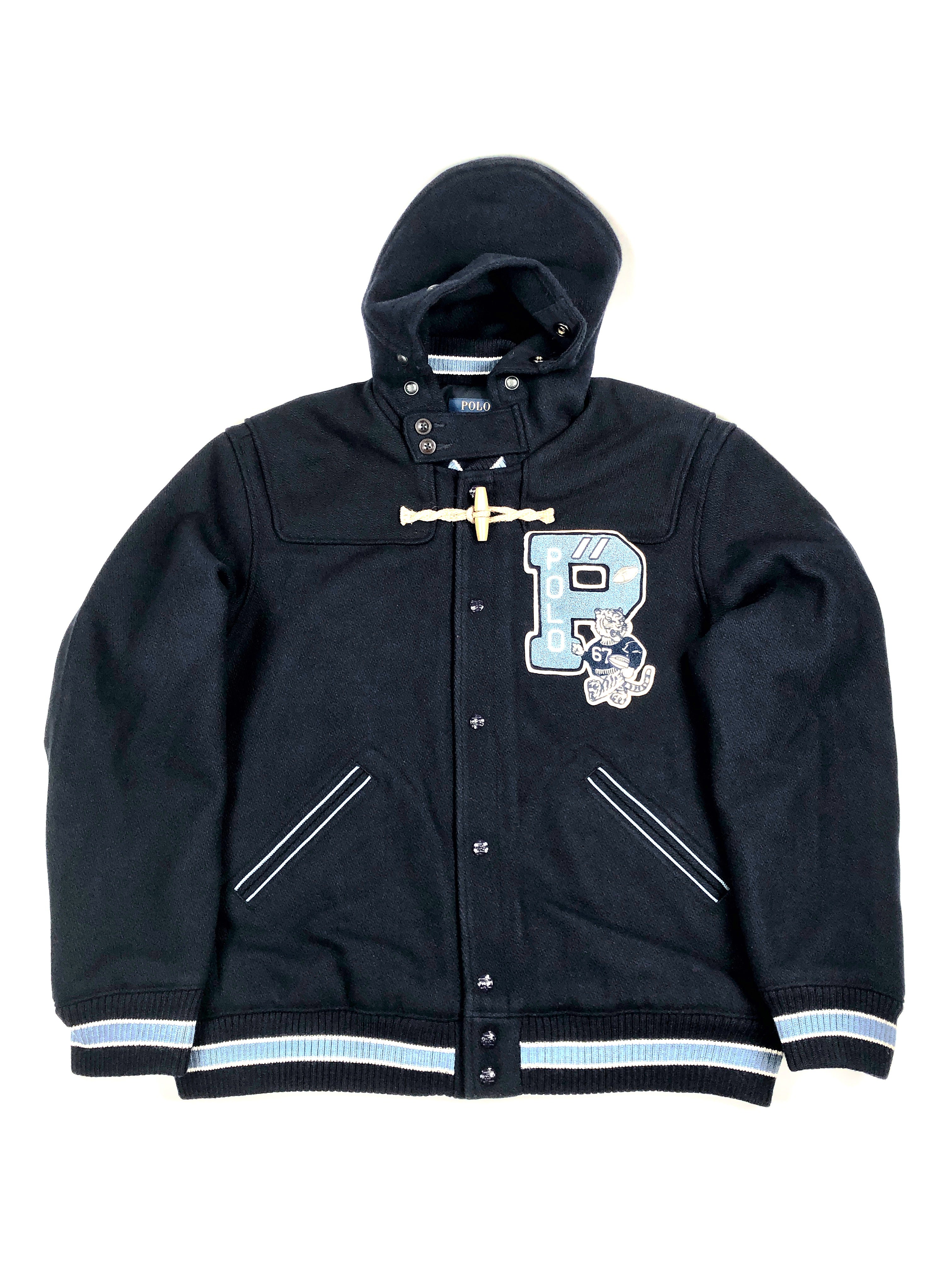 2XL Polo Ralph Lauren Navy BKLYN Tiger Letterman Toggle Varsity Jacket - Flashy Deals Store