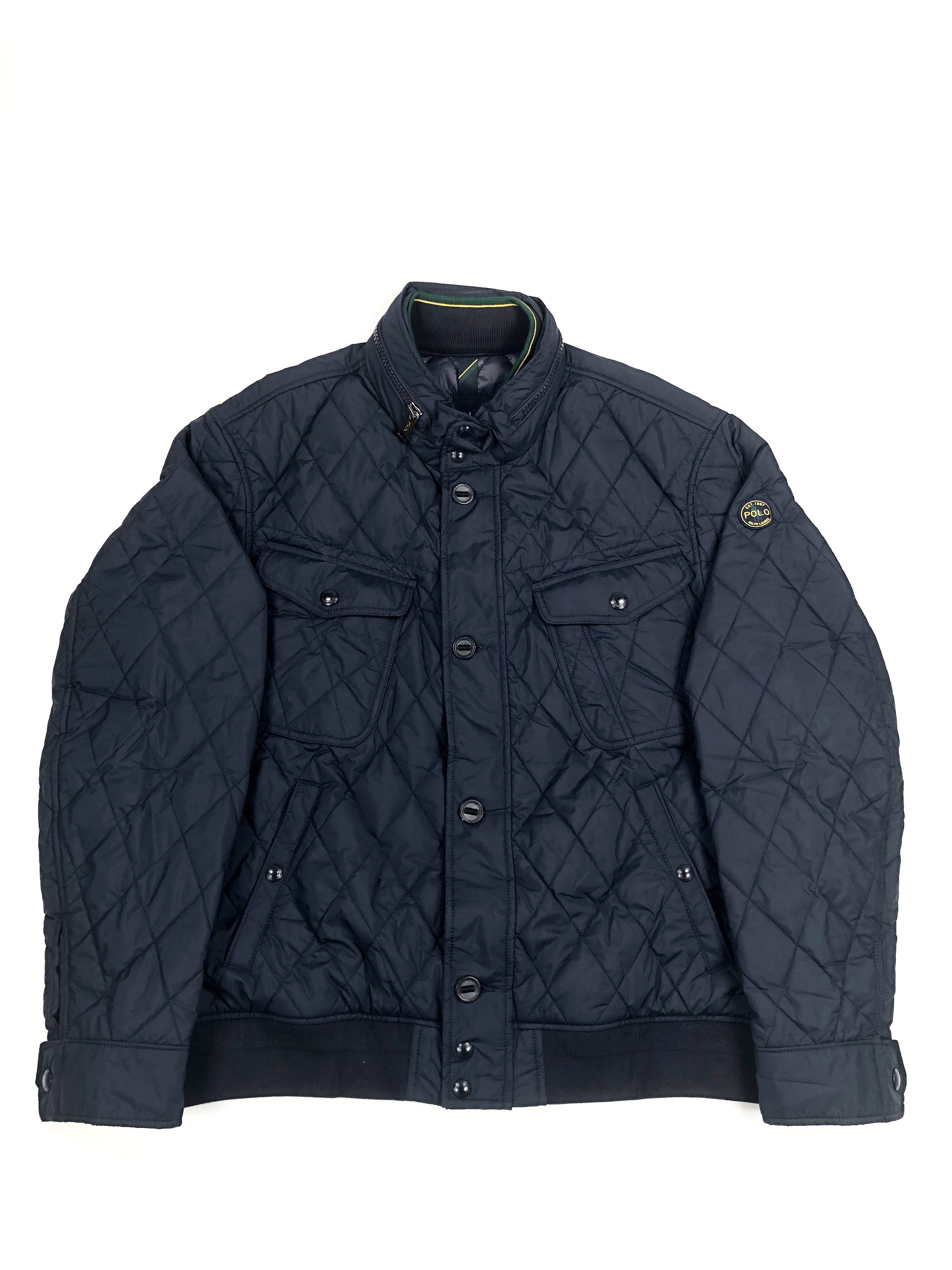 2XL Polo Ralph Lauren Chest & Front Pocket Navy Quilted Bomber Jacket - Flashy Deals Store