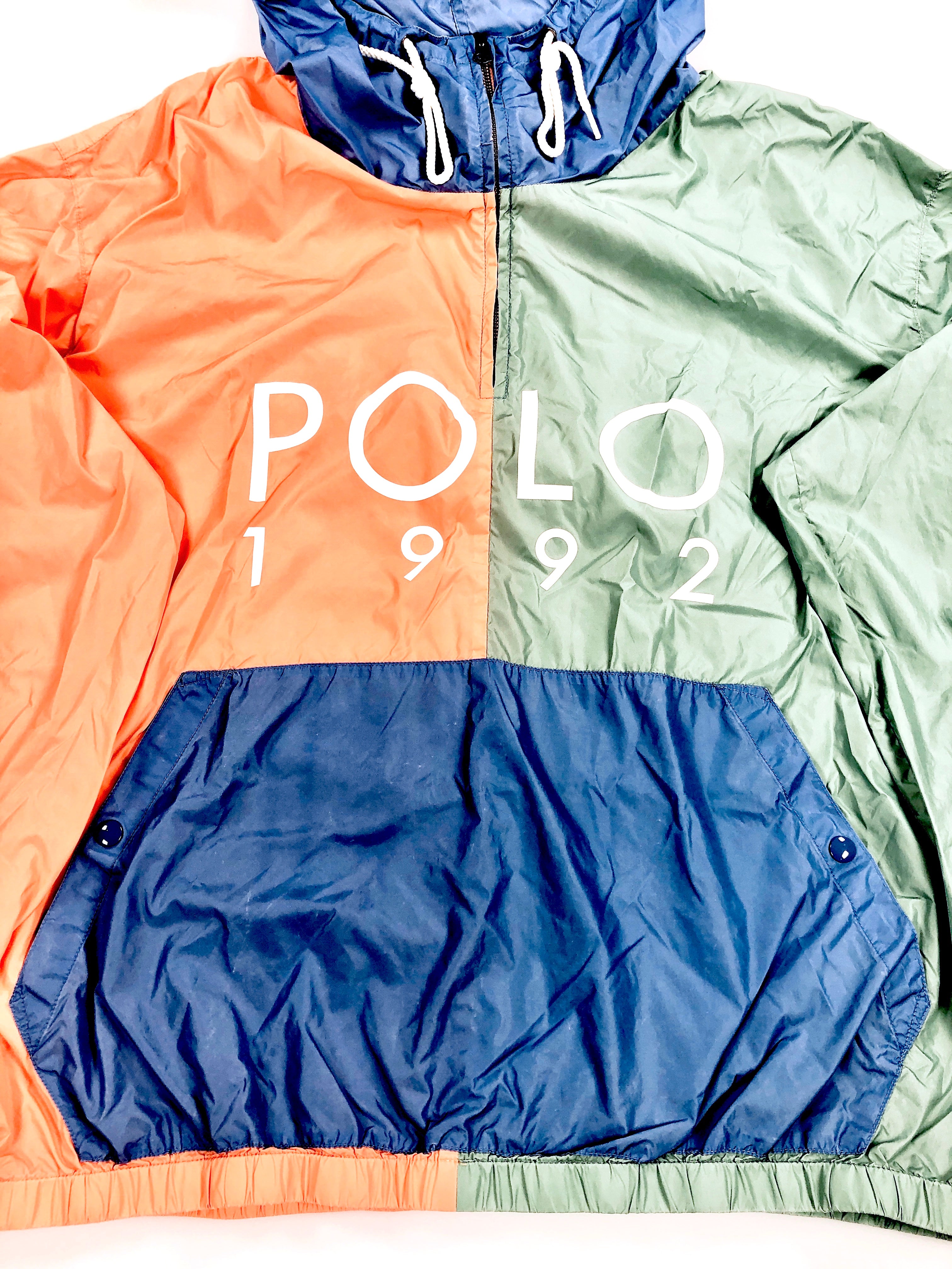 2XL Polo Ralph Lauren POLO 1992 Colorblocked Windbreaker Pullover Jacket - Flashy Deals Store