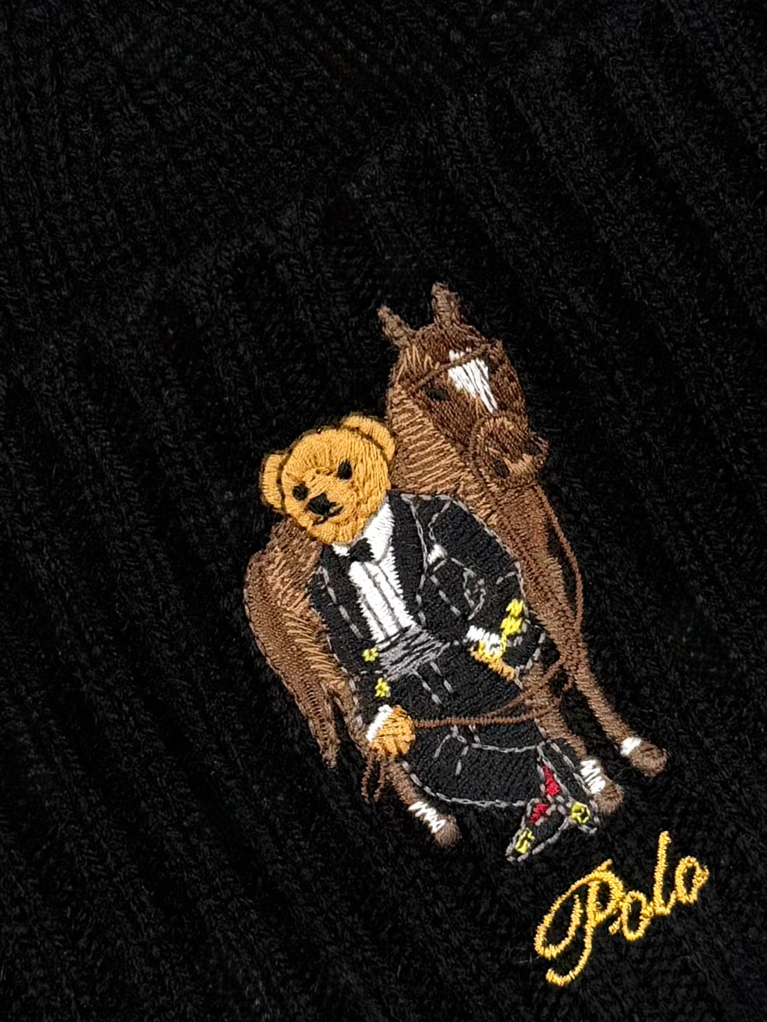 Polo Ralph Lauren Lunar New Year Polo Bear Horse Wool Beanie Hat - Flashy Deals Store