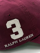 Polo Ralph Lauren Big Pony 20th Anniversary Wine Hat Side "SQ" 3 Ralph Lauren - Flashy Deals Store