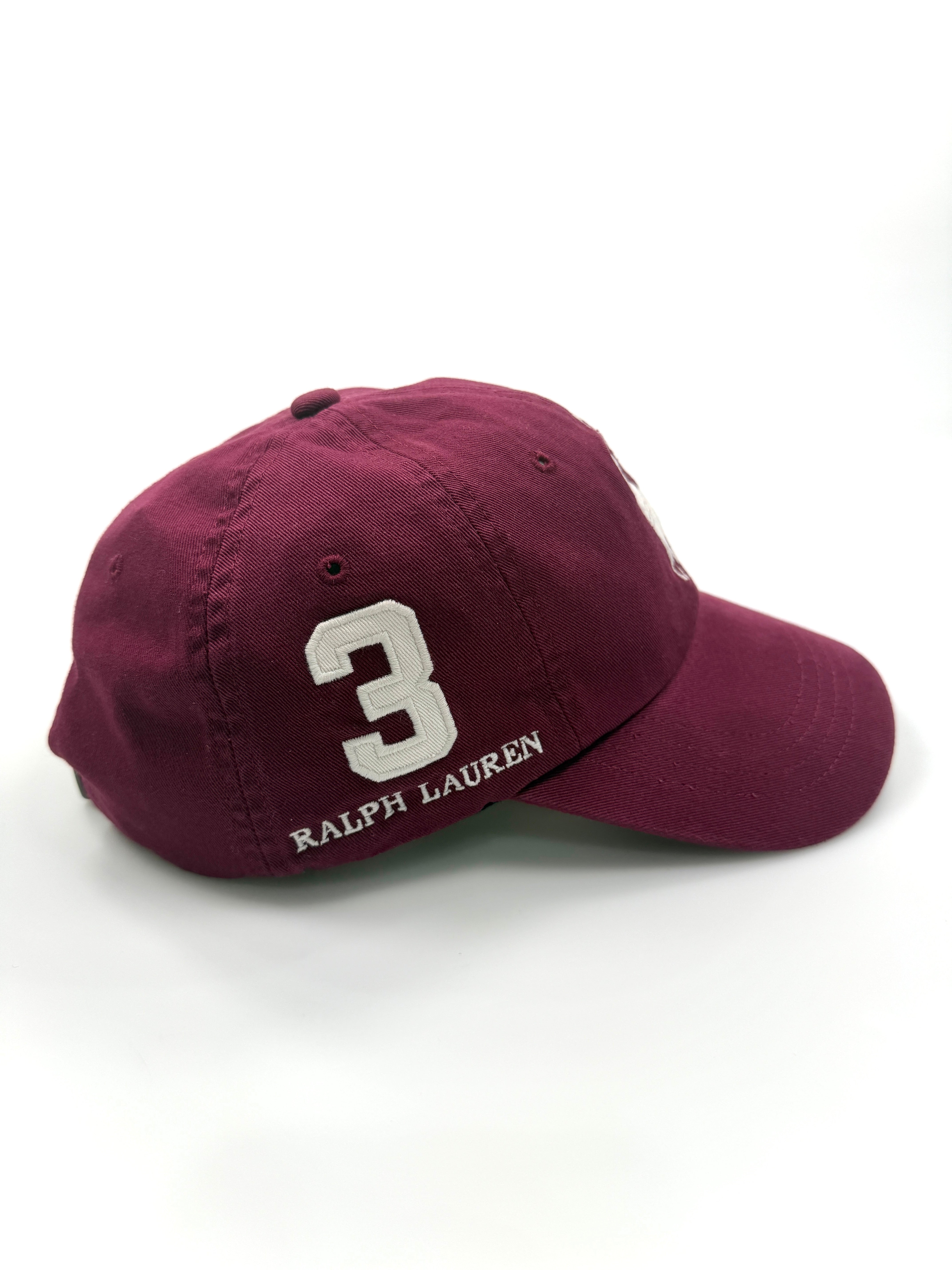 Polo Ralph Lauren Big Pony 20th Anniversary Wine Hat Side "SQ" 3 Ralph Lauren - Flashy Deals Store