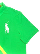 Polo Ralph Lauren Big Pony "SQ" 3 Classic Fit Green Mesh Polo Shirt - Flashy Deals Store