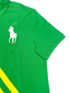 Polo Ralph Lauren Big Pony "SQ" 3 Classic Fit Green Mesh Polo Shirt - Flashy Deals Store