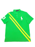Polo Ralph Lauren Big Pony "SQ" 3 Classic Fit Green Mesh Polo Shirt - Flashy Deals Store