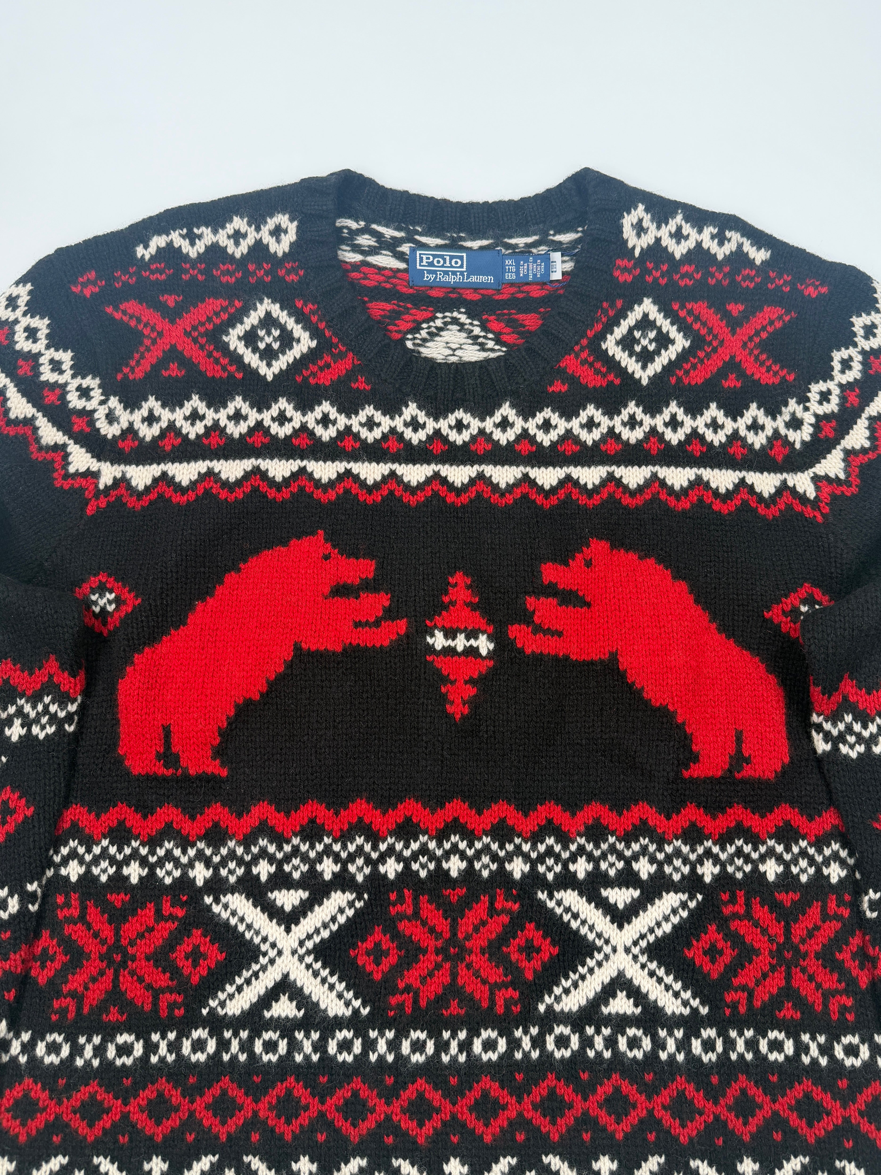 Polo Ralph Lauren Polar Bear Fair Isle Wool Sweater - Flashy Deals Store