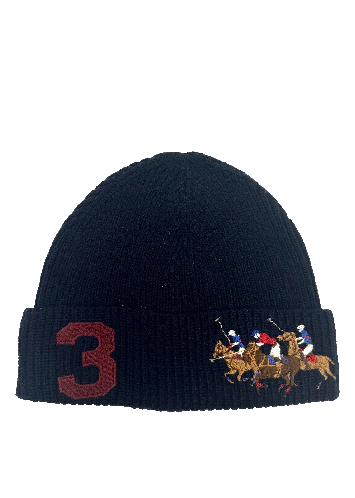 Polo Ralph Lauren Triple Pony Rib Knit Beanie Hat