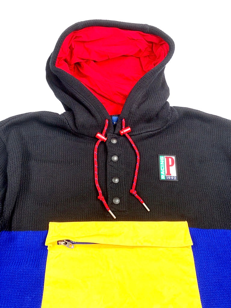 POLO RALPH LAUREN COTTON RACING 1992 GRAPHIC HOODED SWEATER - Flashy Deals Store
