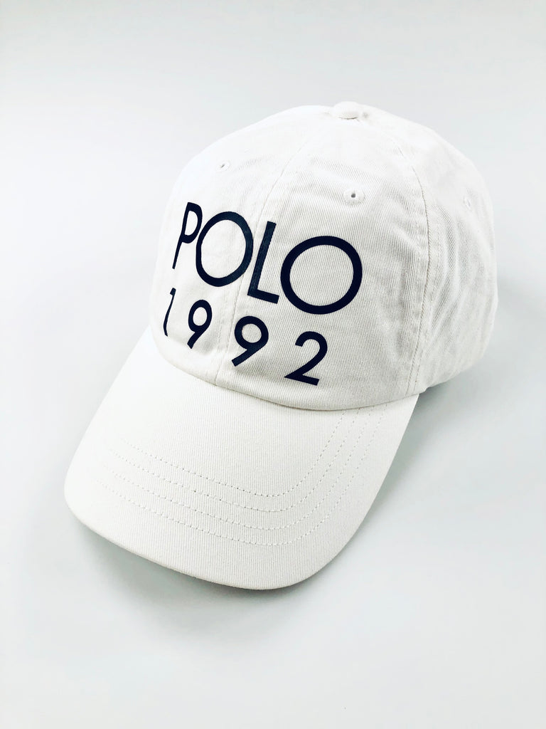 POLO RALPH LAUREN WHITE POLO 1992 HAT - Flashy Deals Store