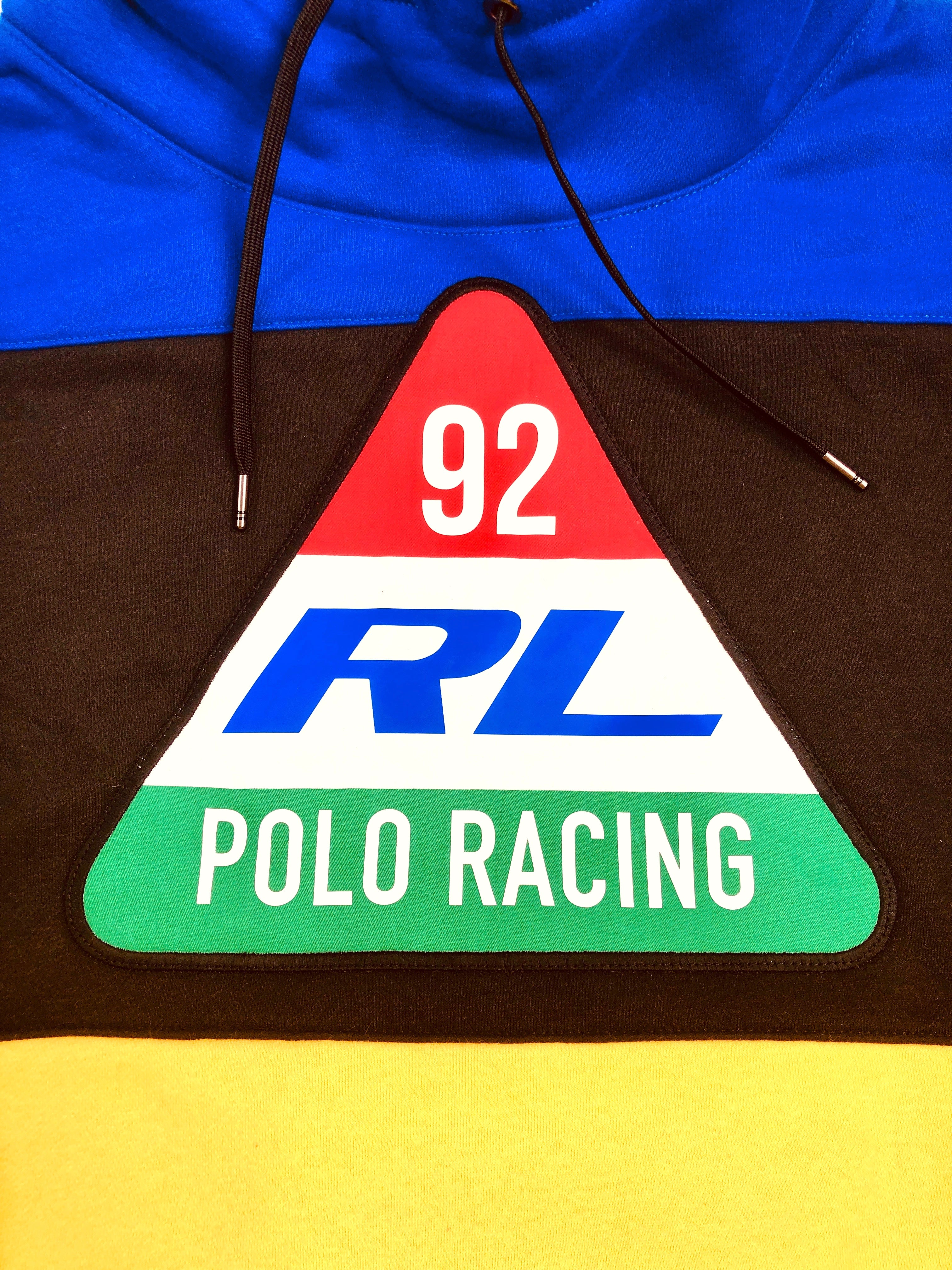 POLO RALPH LAUREN 92 RL POLO RACING COLORBLOCKED FUNNELNECK SWEATSHIRT - Flashy Deals Store