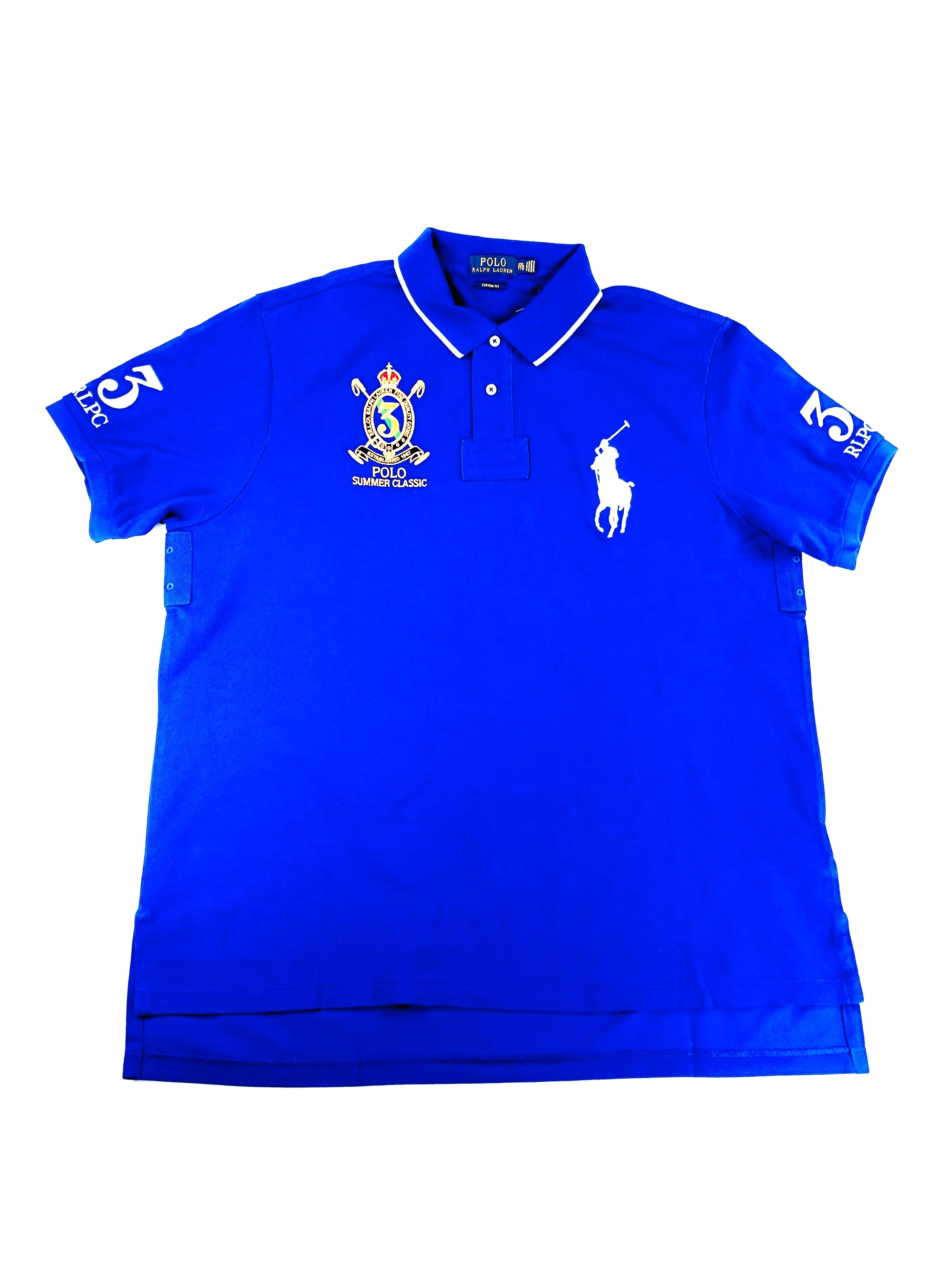 POLO RALPH LAUREN RLPC CUSTOM FIT PRL NAVY RUGBY MESH POLO SHIRT - Flashy Deals Store