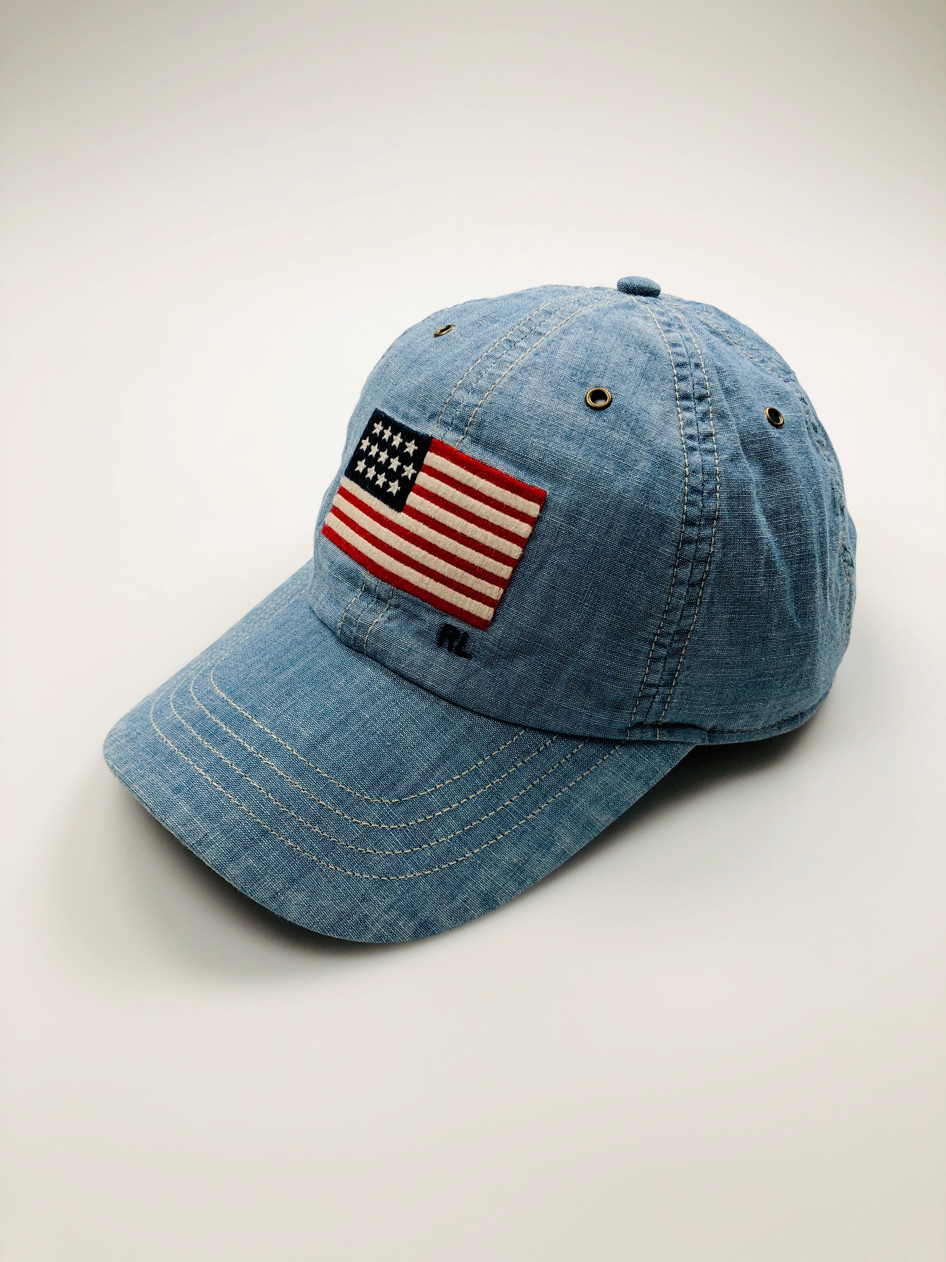 POLO RALPH LAUREN USA FLAG CHAMBRAY HAT - Flashy Deals Store