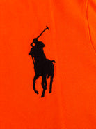 POLO RALPH LAUREN NAVY PONY CUSTOM FIT PRL ORANGE NAVY RUGBY MESH POLO SHIRT - Flashy Deals Store