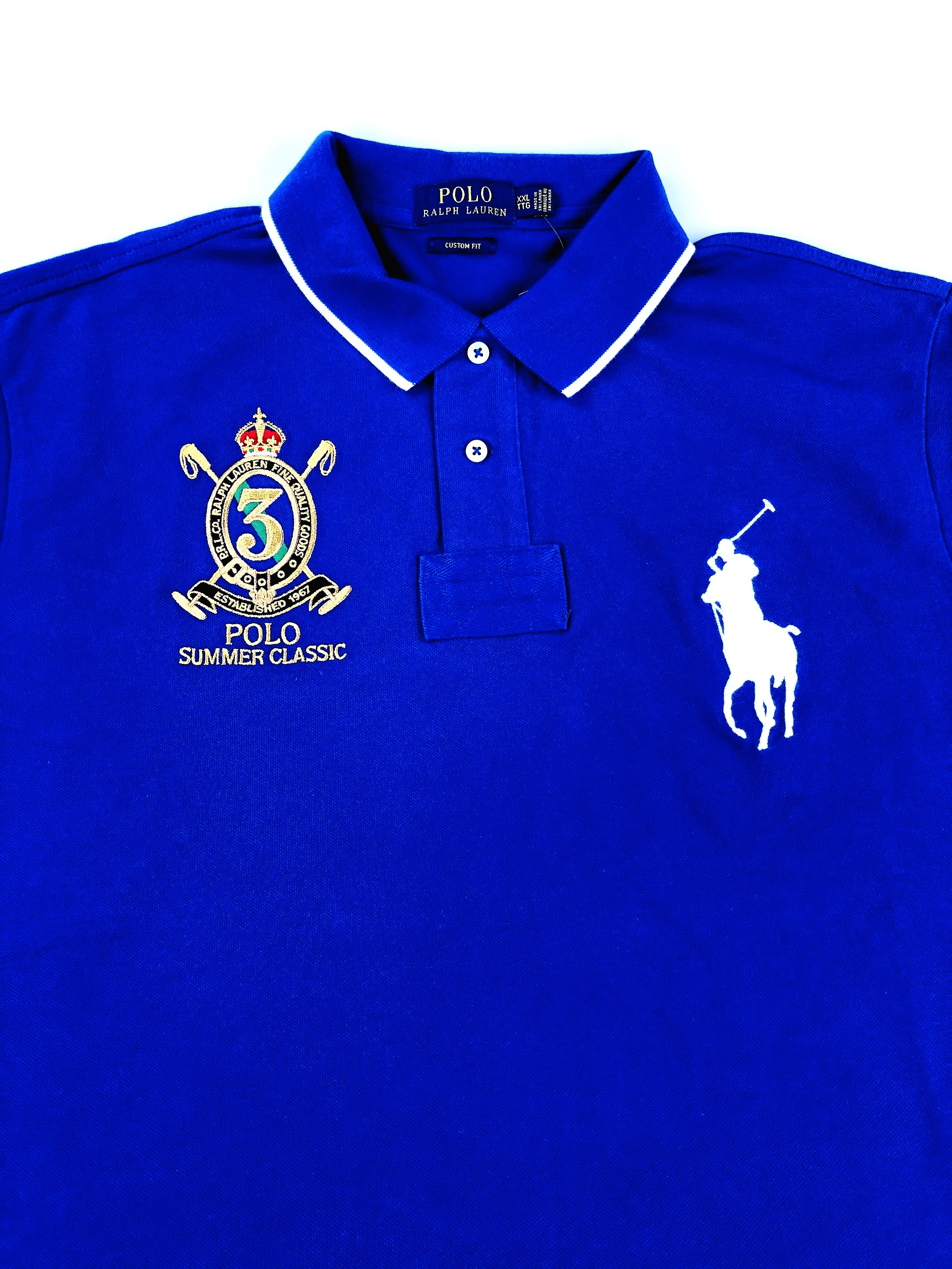 POLO RALPH LAUREN RLPC CUSTOM FIT PRL NAVY RUGBY MESH POLO SHIRT - Flashy Deals Store
