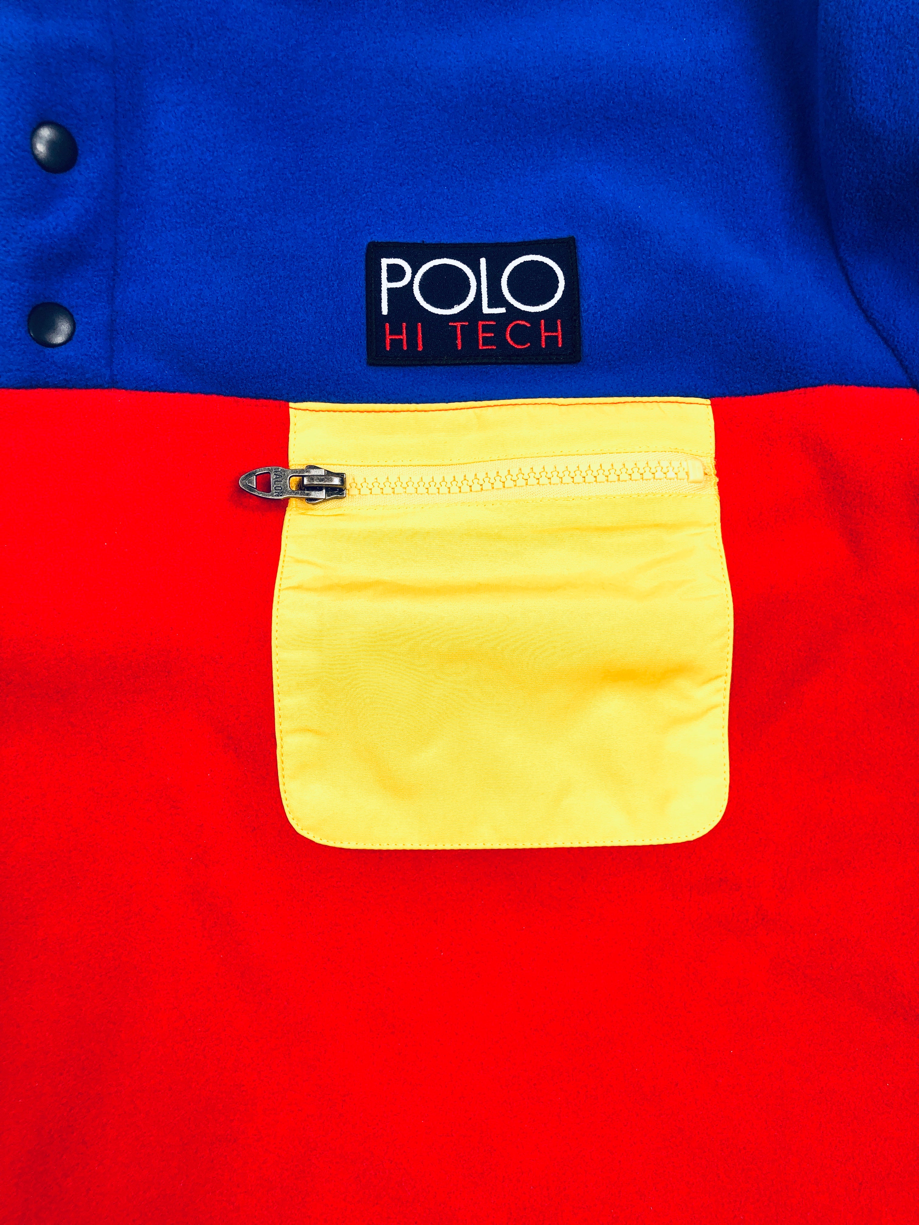 POLO RALPH LAUREN HI TECH P-93 RLPC67 COLORBLOCKED FLEECE PULLOVER SWEATSHIRT - Flashy Deals Store