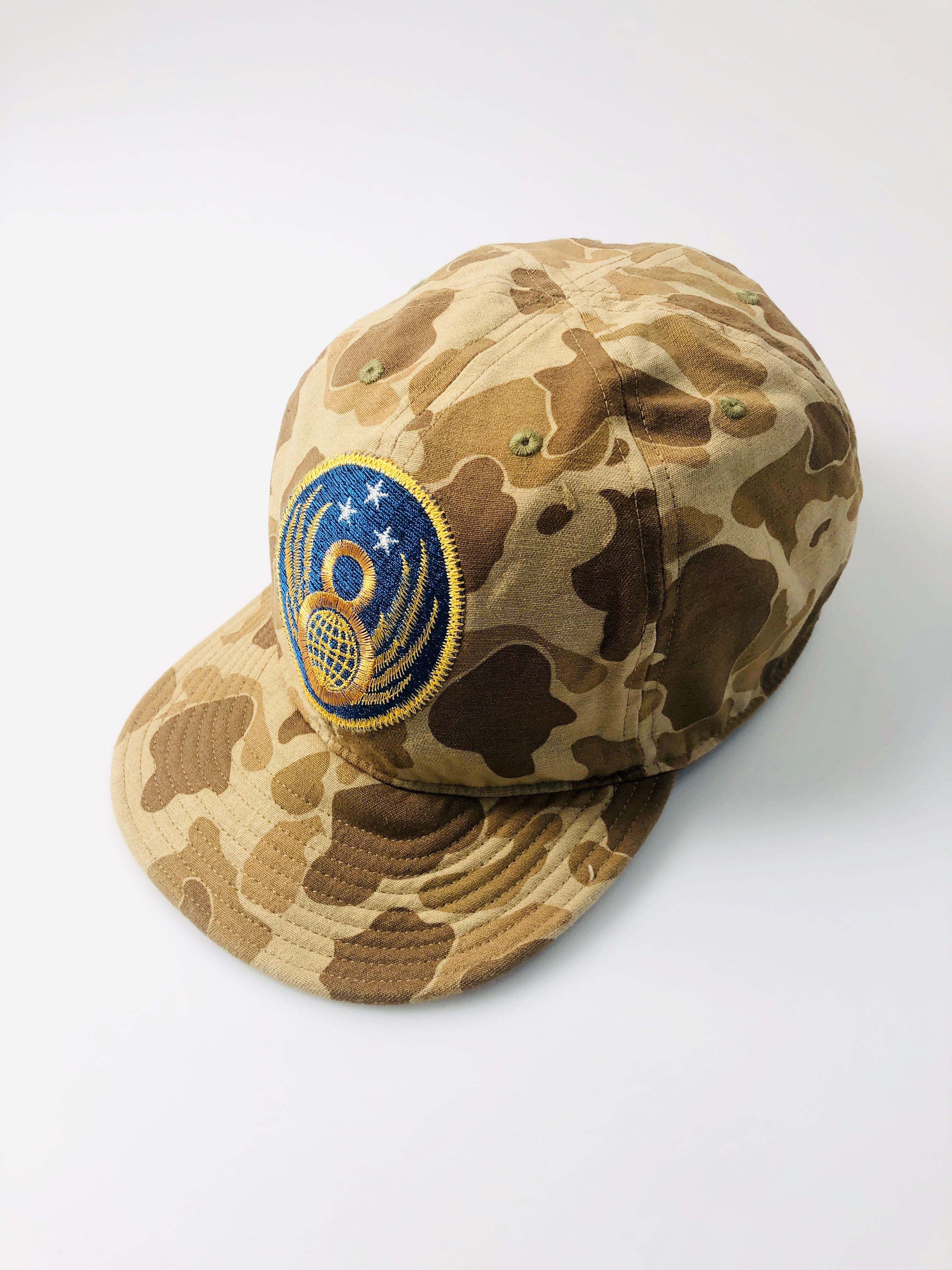 POLO RALPH LAUREN RRL 8 GLOBE MEDIUM CAMO HAT - Flashy Deals Store