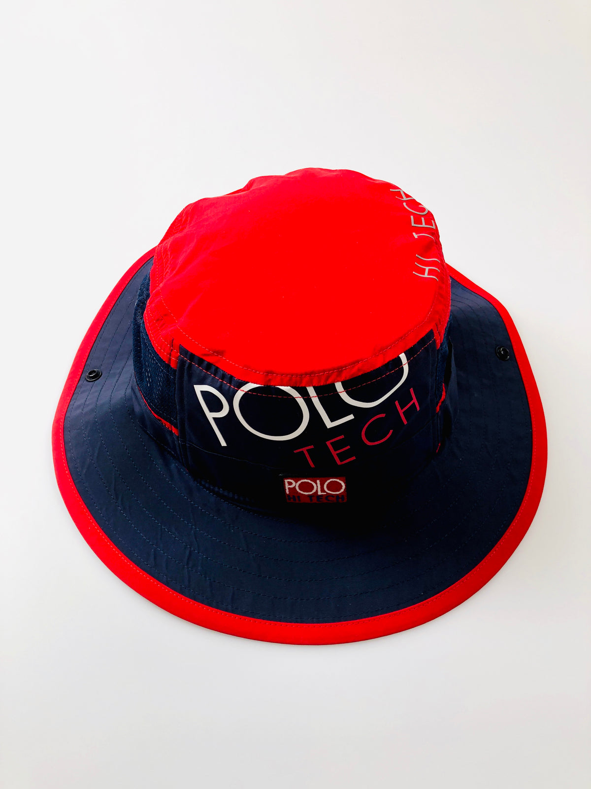 POLO RALPH LAUREN HI TECH S/M NAVY RED BOONEY HAT - Flashy Deals Store