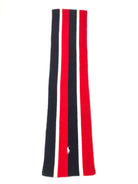 POLO RALPH LAUREN STRIPED MERINO-BLEND NAVY / RED / CREAM NECK WRAP WOOL SCARF - Flashy Deals Store